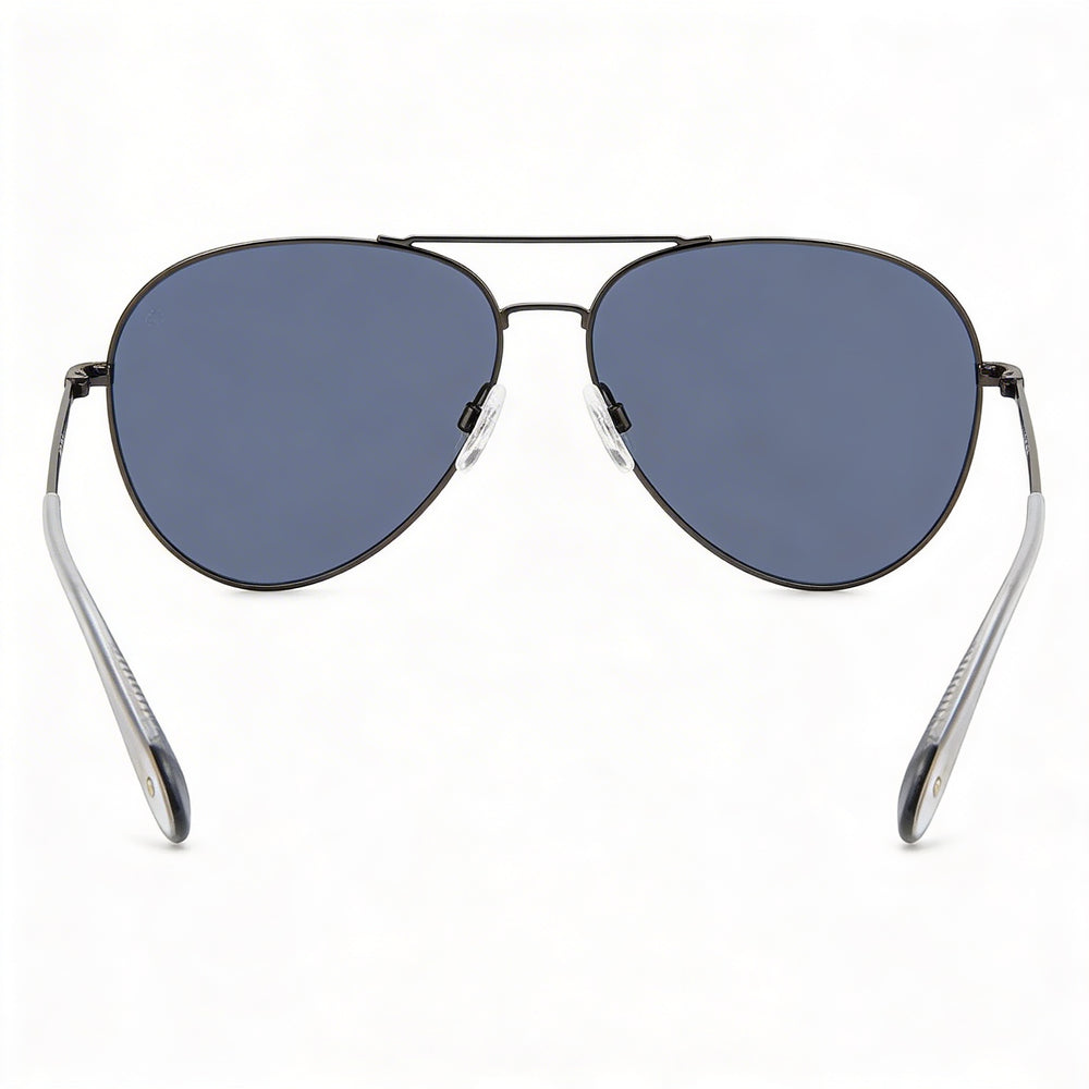 rag & bone Aviator Gafas de Sol Unisex Acero Inoxidable Montura Gris Oscuro Lentes Grises con Protección UV 59-13-145mm