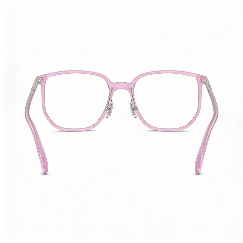Gafas graduadas de plástico cuadradas para mujer COACH Hc6240d con varillas Coach Word Mark, morado lechoso, 54 mm