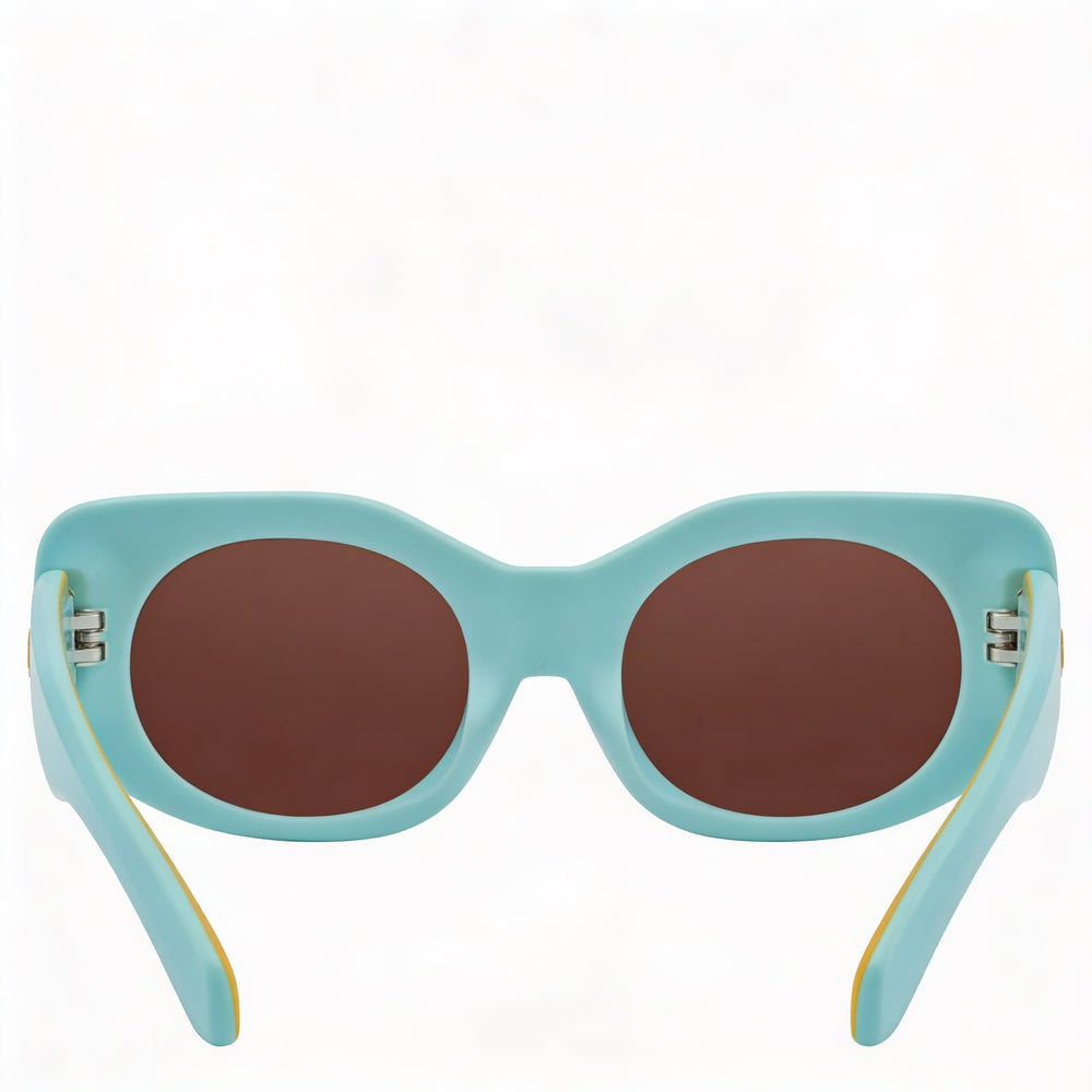 Spy Hangout Women's Plastic Sunglasses, Juneshine Mango Daydream Frame, Happy Bronze Non-Polarized Lenses, 53mm, UV Protection