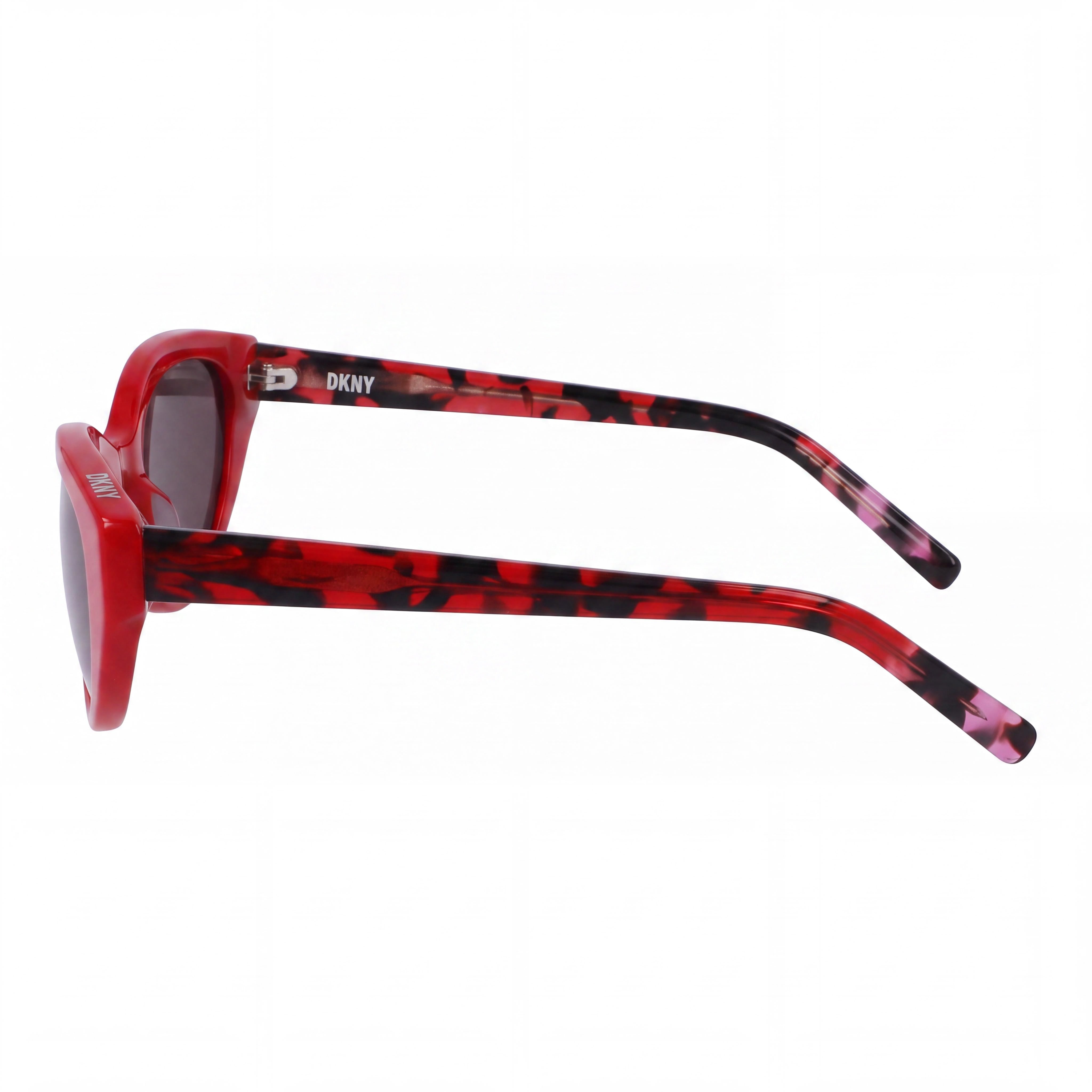 DKNY Classic Women's Red Acetate Frame Eyewear with UV Protection, Non-Polarized Polycarbonate Lenses, Size 51-20-140, Photo 3