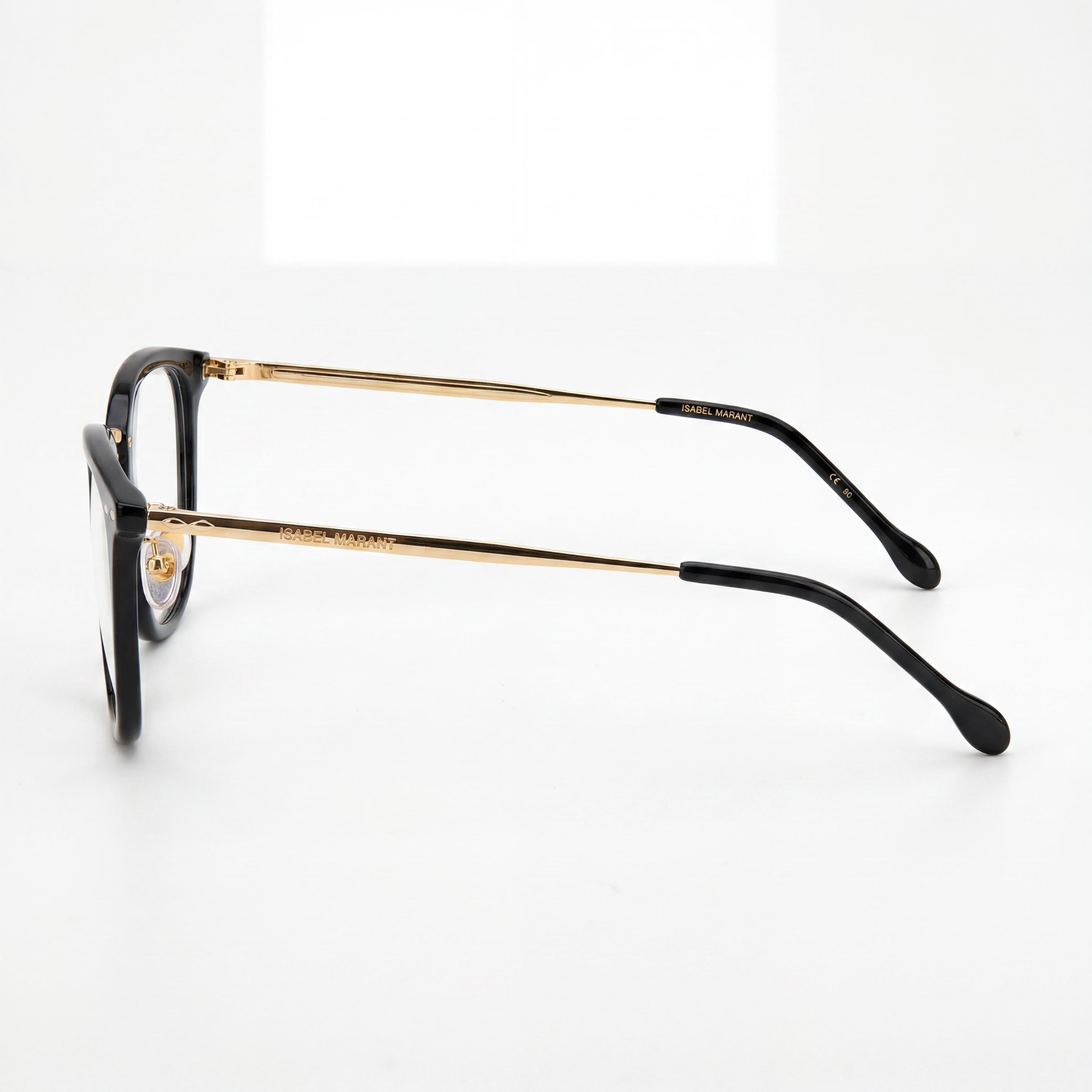 Gafas de sol modernas para mujer Isabel Marant con montura de poliamida negra dorada y ancho de lente de 50 mm, Photo 2