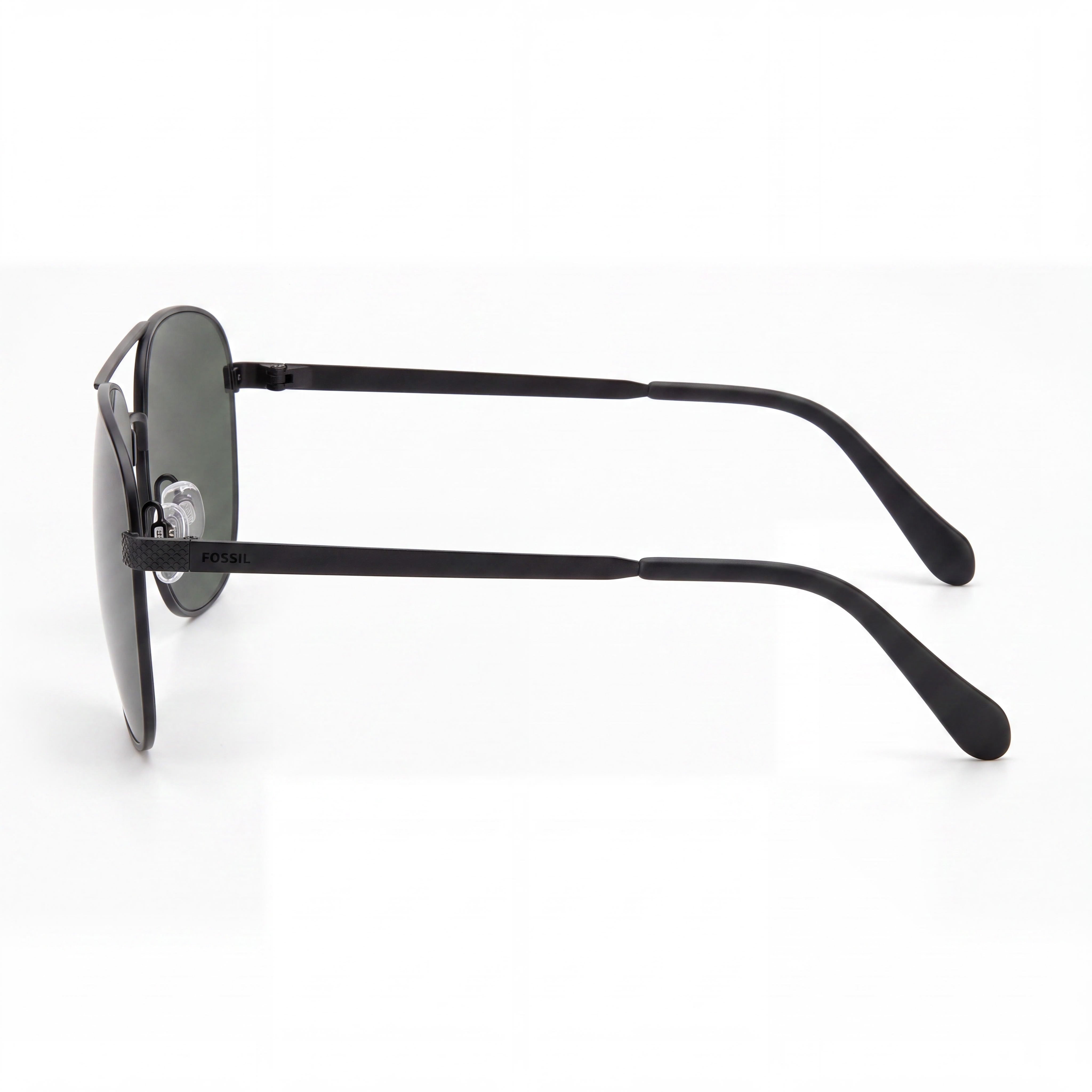 Fossil Fos 2143/G/S Women's Stainless Steel Matte Black Green Frame Green Lens UV 400 Sunglasses 60mm, Photo 3