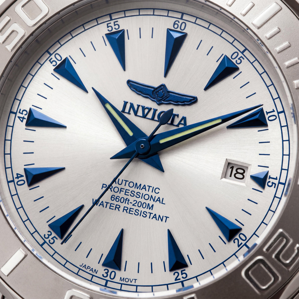 Invicta Pro Diver Ocean Ghost Reloj Unisex Automático Luminoso Azul Plateado Acero Inoxidable Cristal Mineral 47mm, Photo 2