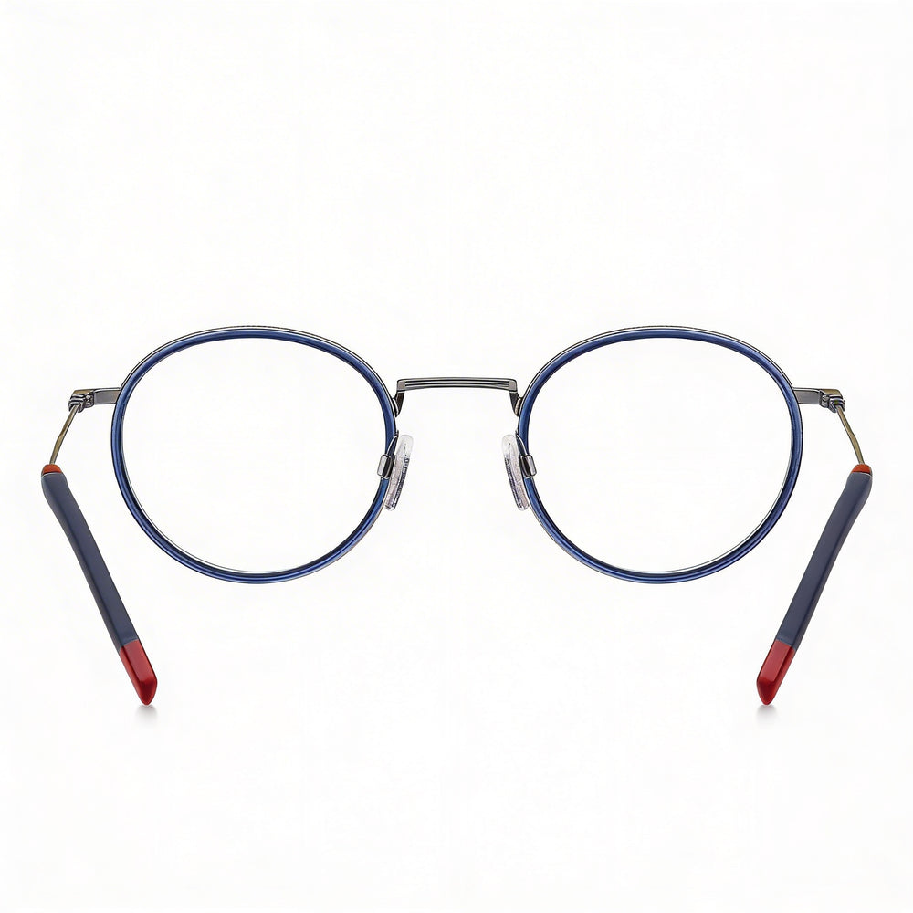 Gafas Tommy Hilfiger Th 1815 para Hombre, Montura de Metal Azul, Lentes de Policarbonato de 49mm
