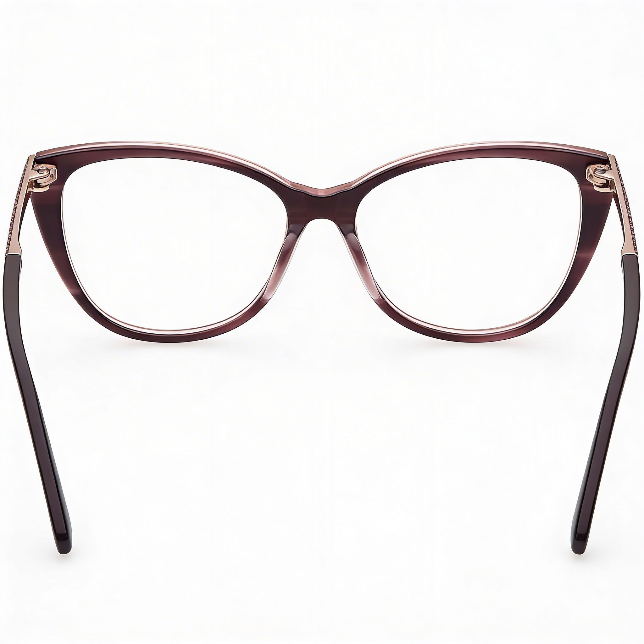 Swarovski SK5414 Modern Women's Bordeaux Optical Eyeglasses Frame, Prescription Ready with Clear Demo Lenses, 53mm, Photo 3