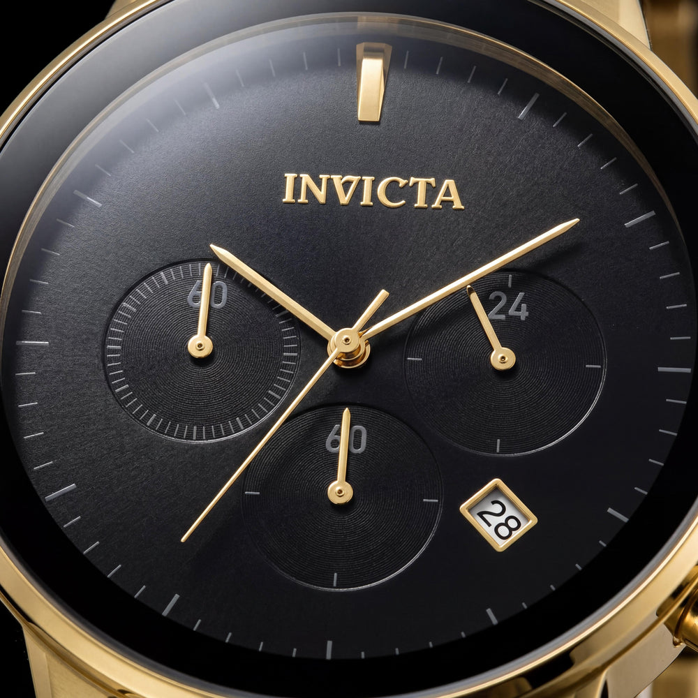 Reloj unisex Invicta Specialty 29480 de cuarzo con cronógrafo, de acero inoxidable tono oro, 43 mm