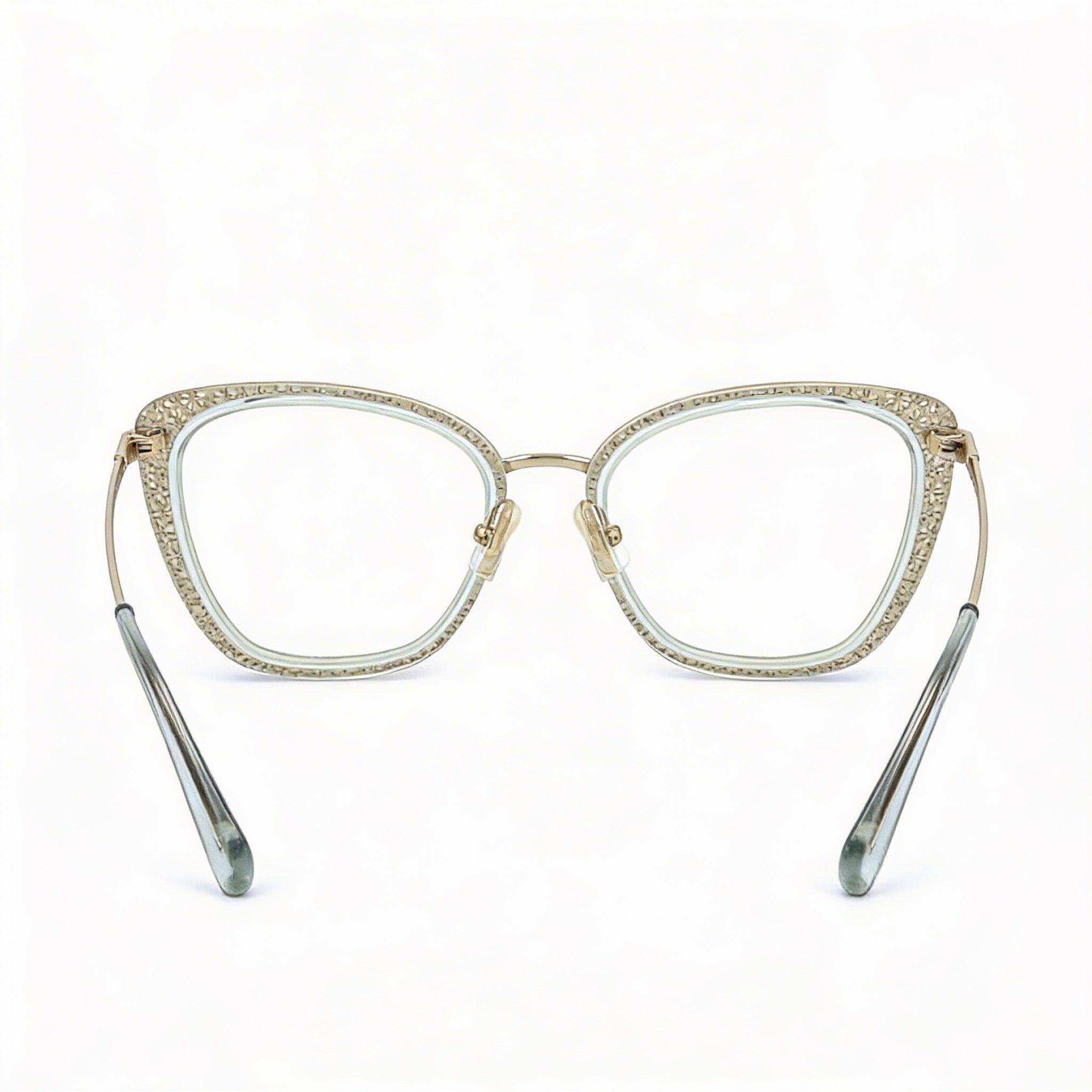 kate spade new york Gafas unisex de aleación de acero modernas verde transparente y dorado con lentes de policarbonato verde de 51 mm, Photo 3