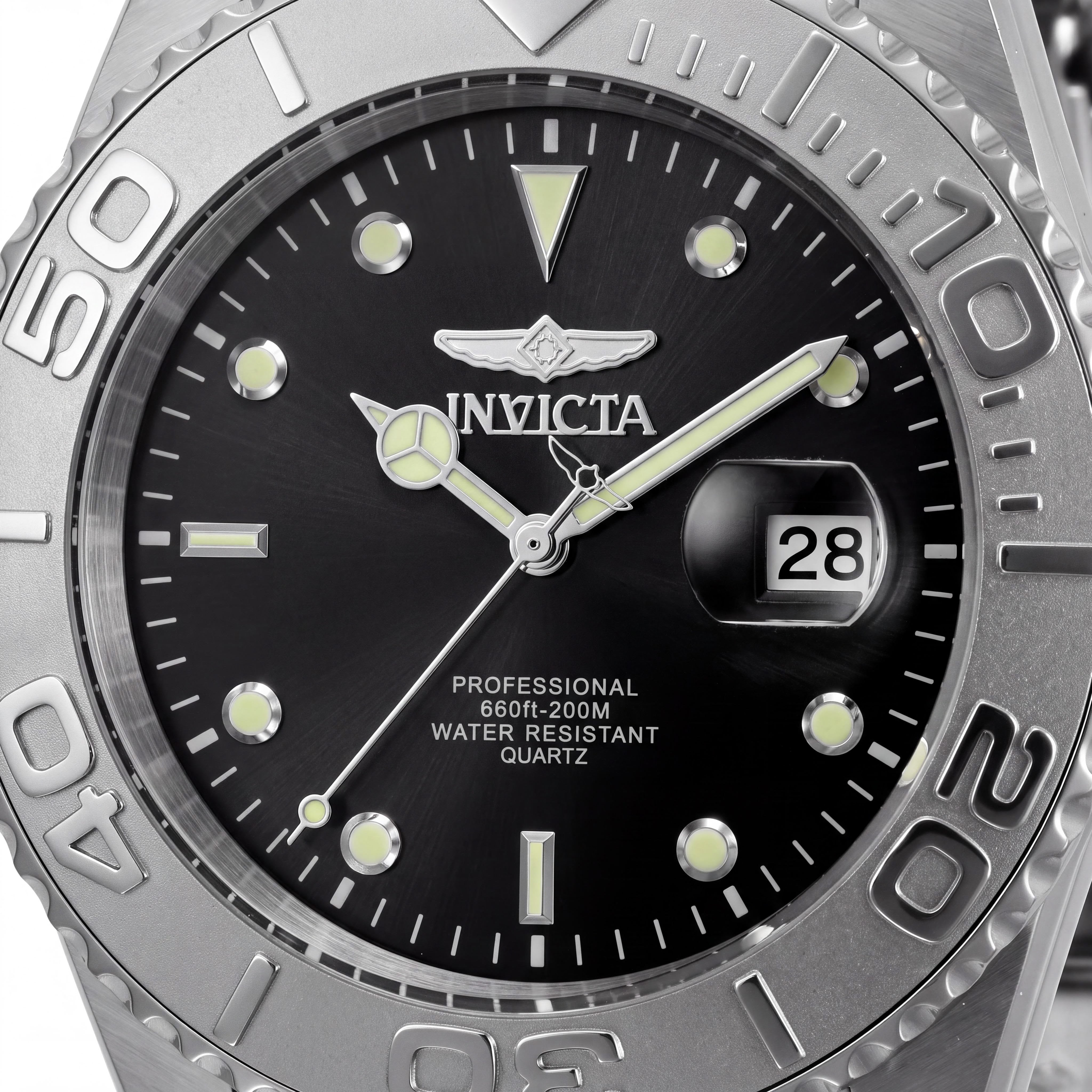 Invicta Men's 29944 Quartz Watch 43mm Black Dial Silver-Tone Stainless Steel, Photo 2