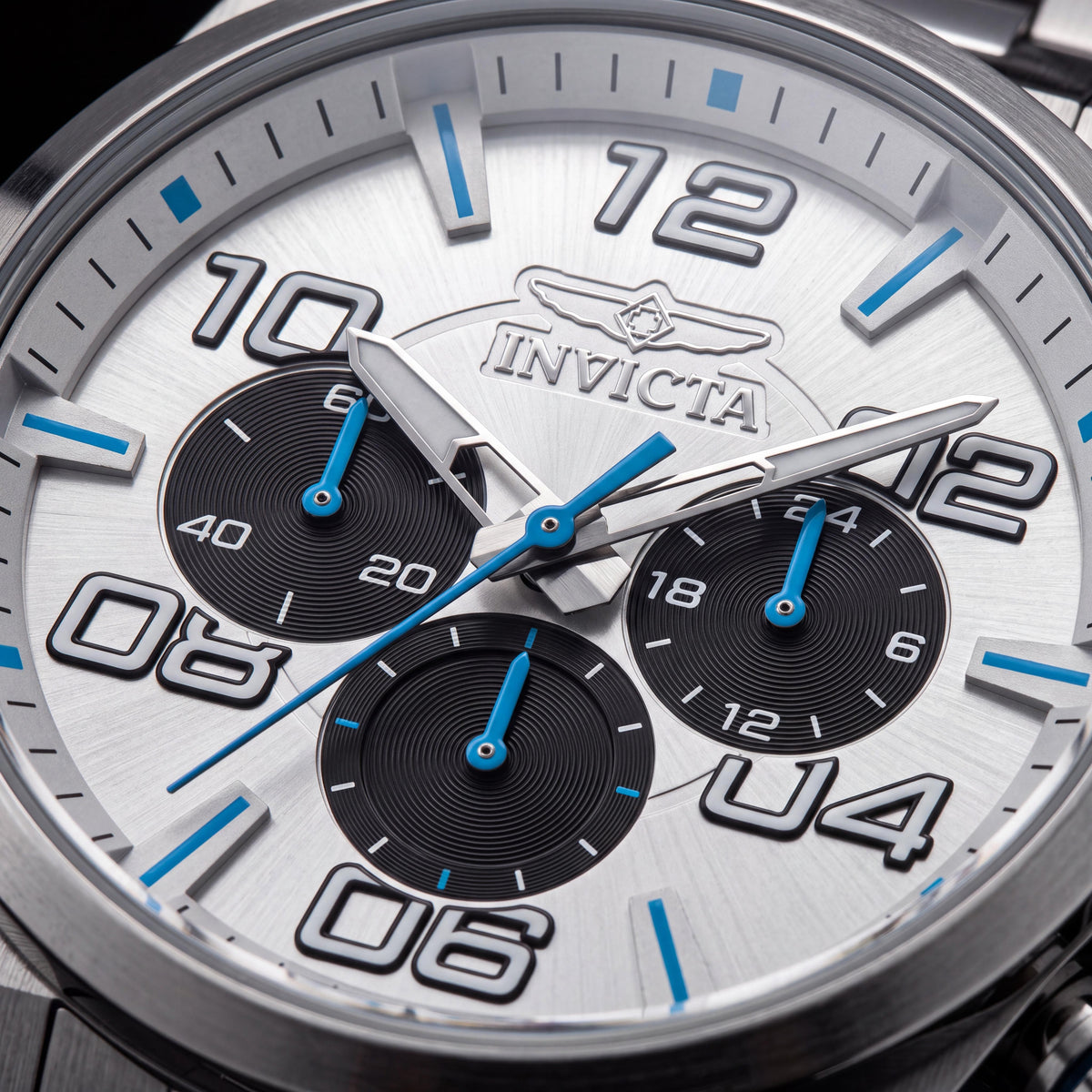 Invicta Speedway 50423 Unisex Quartz Chronograph Silver Stainless Steel Analog Wrist Watch 44mm, Photo 2