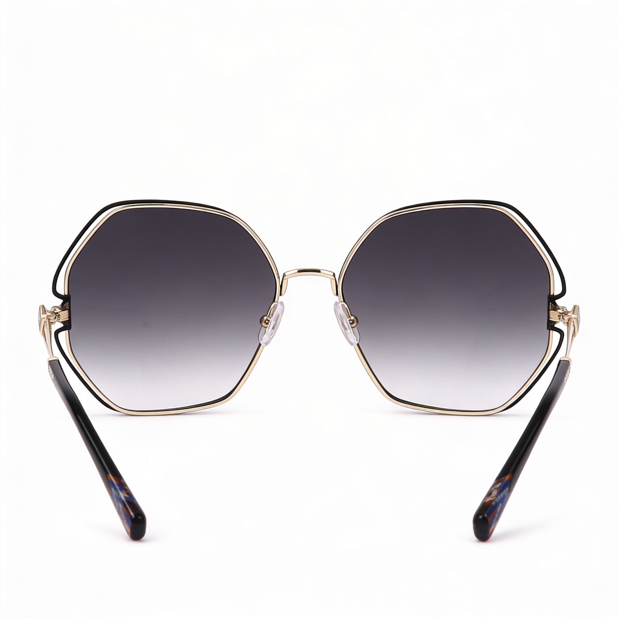 M Missoni Moderno para mujer Oro Negro Gris Sombreado Aleación de Acero 100% UV No Polarizado 59mm, Photo 2