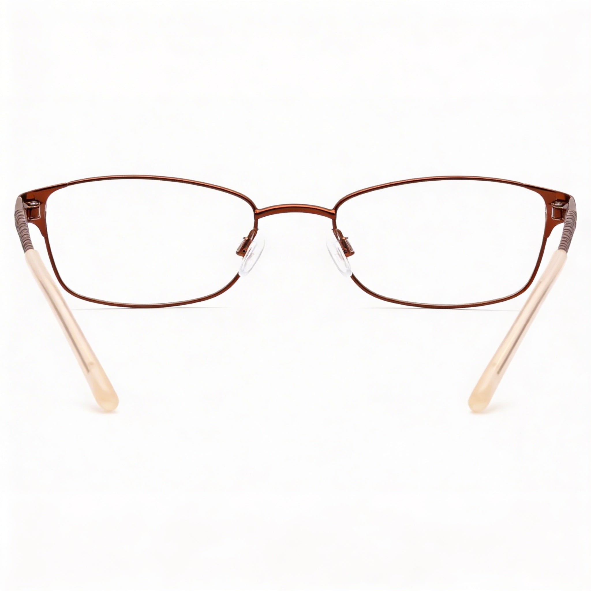 Anteojos Anne Klein Ak 5048 con montura metálica graduada para mujer, color moca y lentes transparentes, 49-17-135, Photo 3