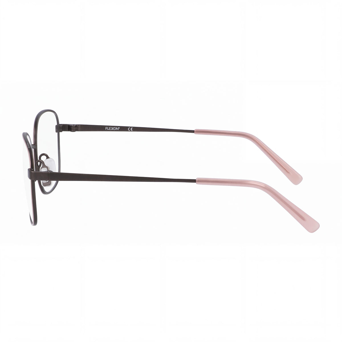 Flexon Modern Women's Eyewear Frame, Gunmetal Acetate, with 52mm Lens Width, 17mm Bridge, and 140mm Temple Length, Photo 3