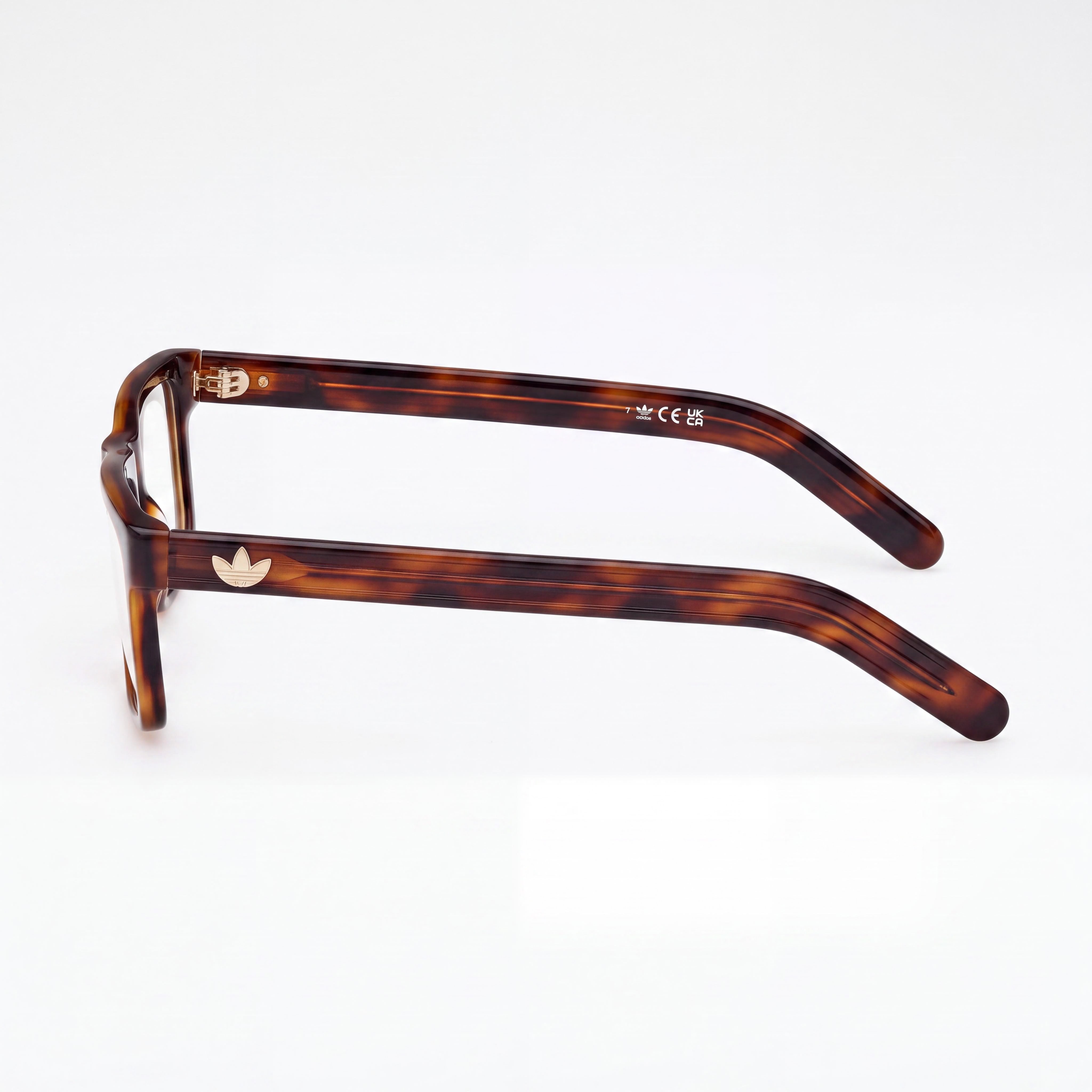 adidas Originals Or5107 Men's Dark Havana Plastic Frame Optical Eyeglasses with Clear Polycarbonate Lenses 53mm, Photo 3