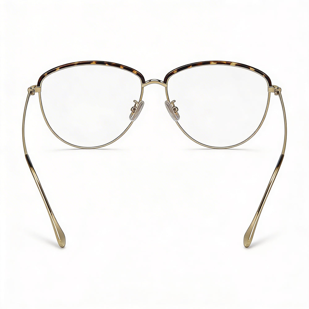 Victoria Beckham Vb2100 Men's Eyewear with Gold Tortoise Metal Frame - 58mm Lens Width