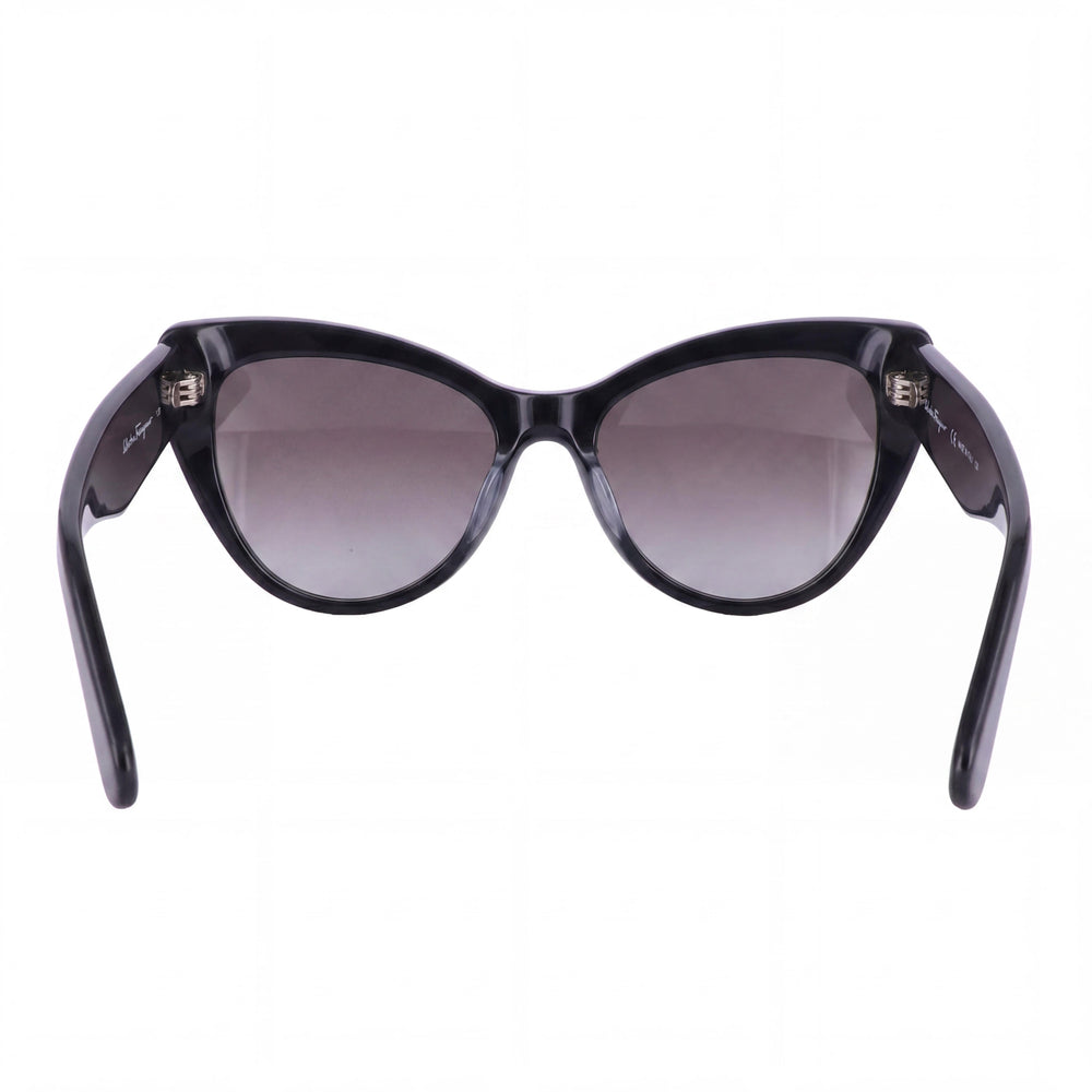 Salvatore Ferragamo SF930S Contemporary SF 930S Women's Black Plastic Cat Eye Sunglasses 56mm