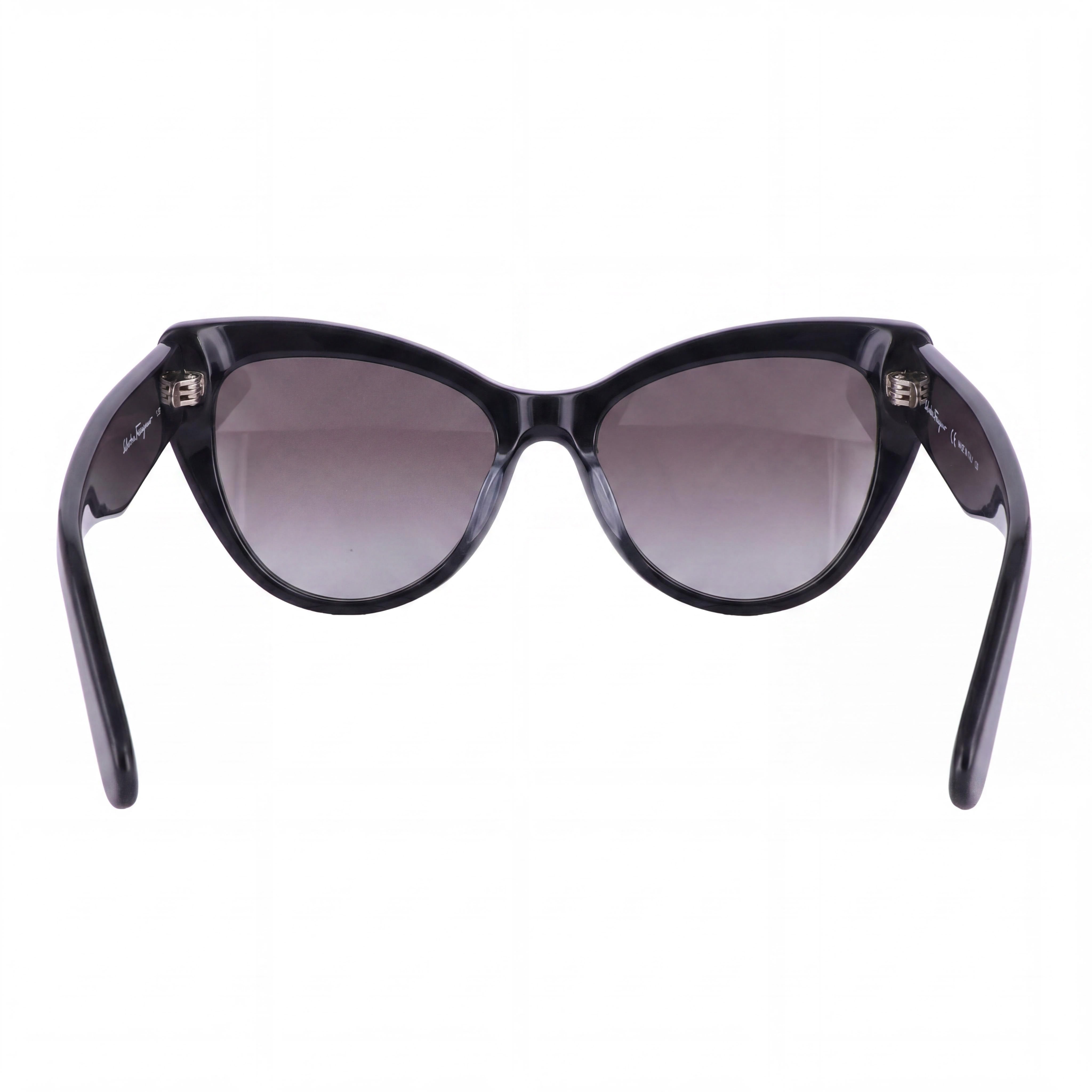 Salvatore Ferragamo SF930S Contemporary SF 930S Women's Black Plastic Cat Eye Sunglasses 56mm, Photo 2