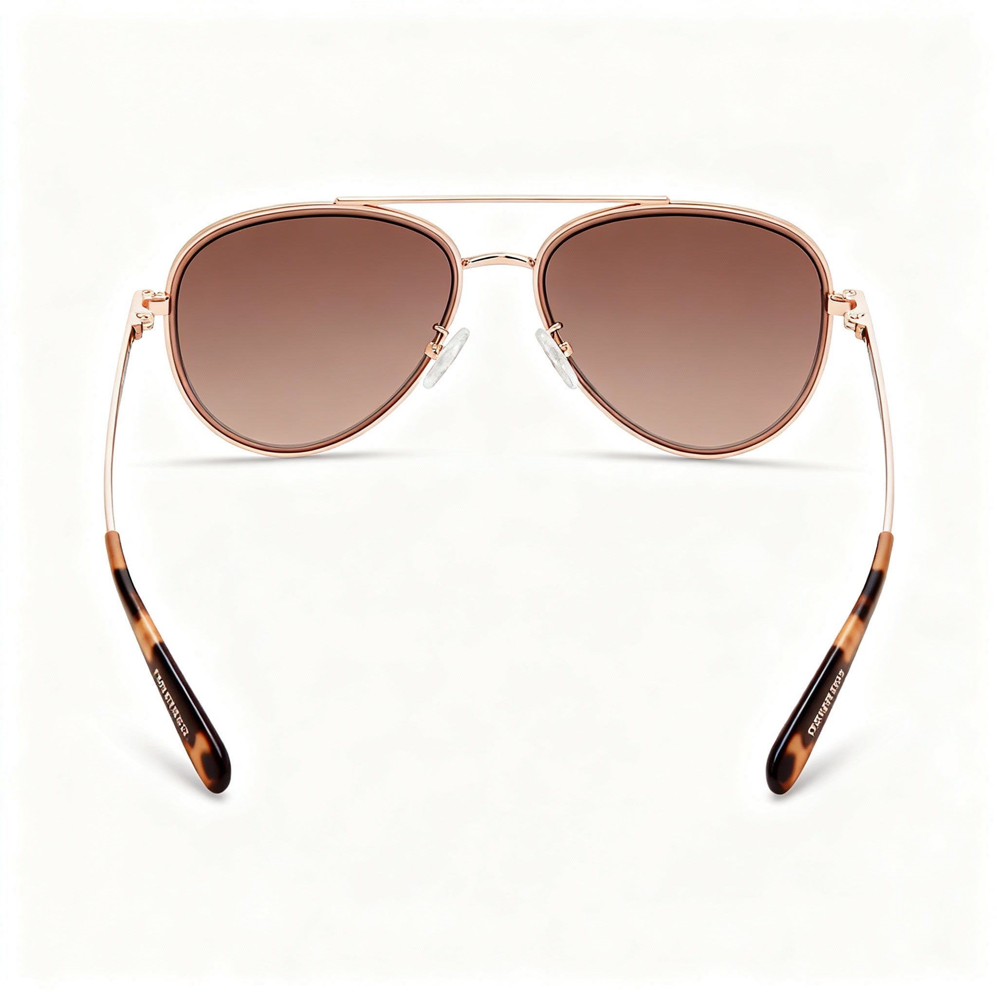 Kenneth Cole New York Kc5828f Women's Metal Non-Polarized Sunglasses, Shiny Rose Gold Frame, Gradient Brown Lenses, 58mm