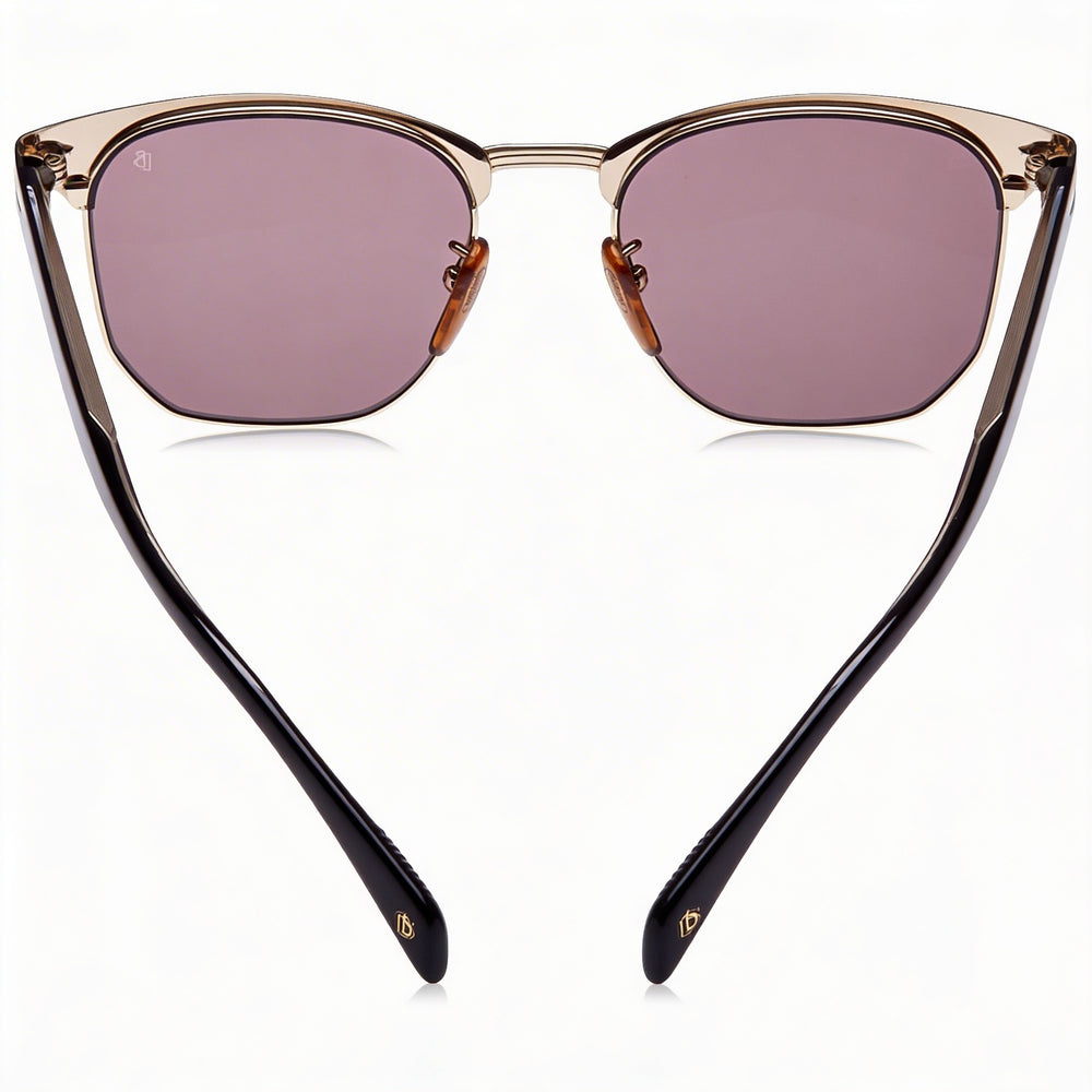 David Beckham Db 7057/F/S Unisex Alloy Steel Black Frame, Black Gold Polycarbonate Non-Polarized Lenses 56mm