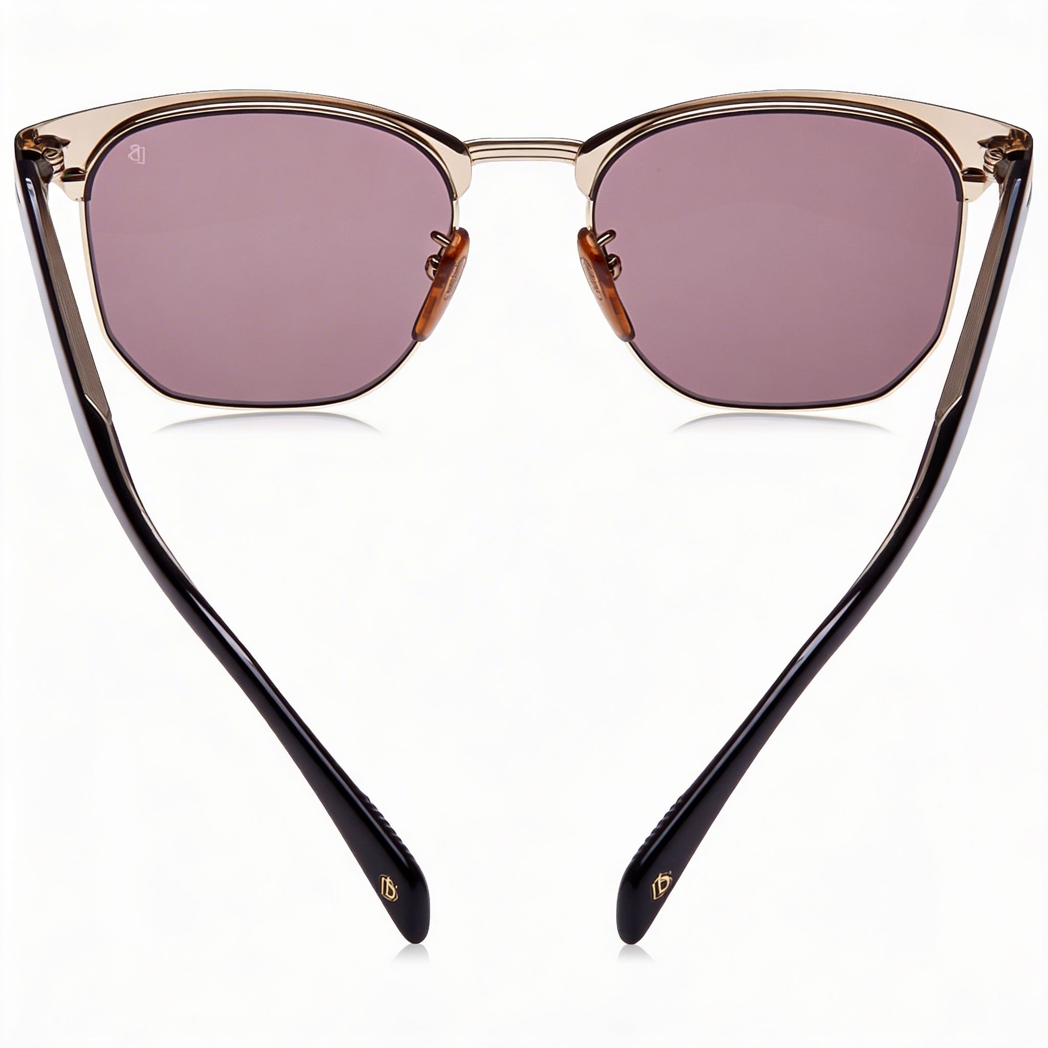 Gafas de sol David Beckham DB 7057/F/S unisex con montura de acero de aleación negro y lentes de policarbonato no polarizadas en negro y dorado de 56 mm., Photo 3