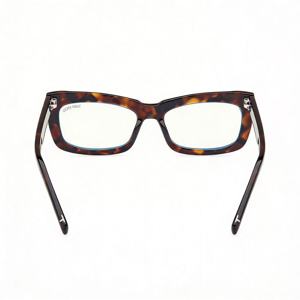 Tom Ford Classic Unisex Dark Havana Blue Filter Plastic Frame Non- Eyewear with Multicolor Lenses 55mm