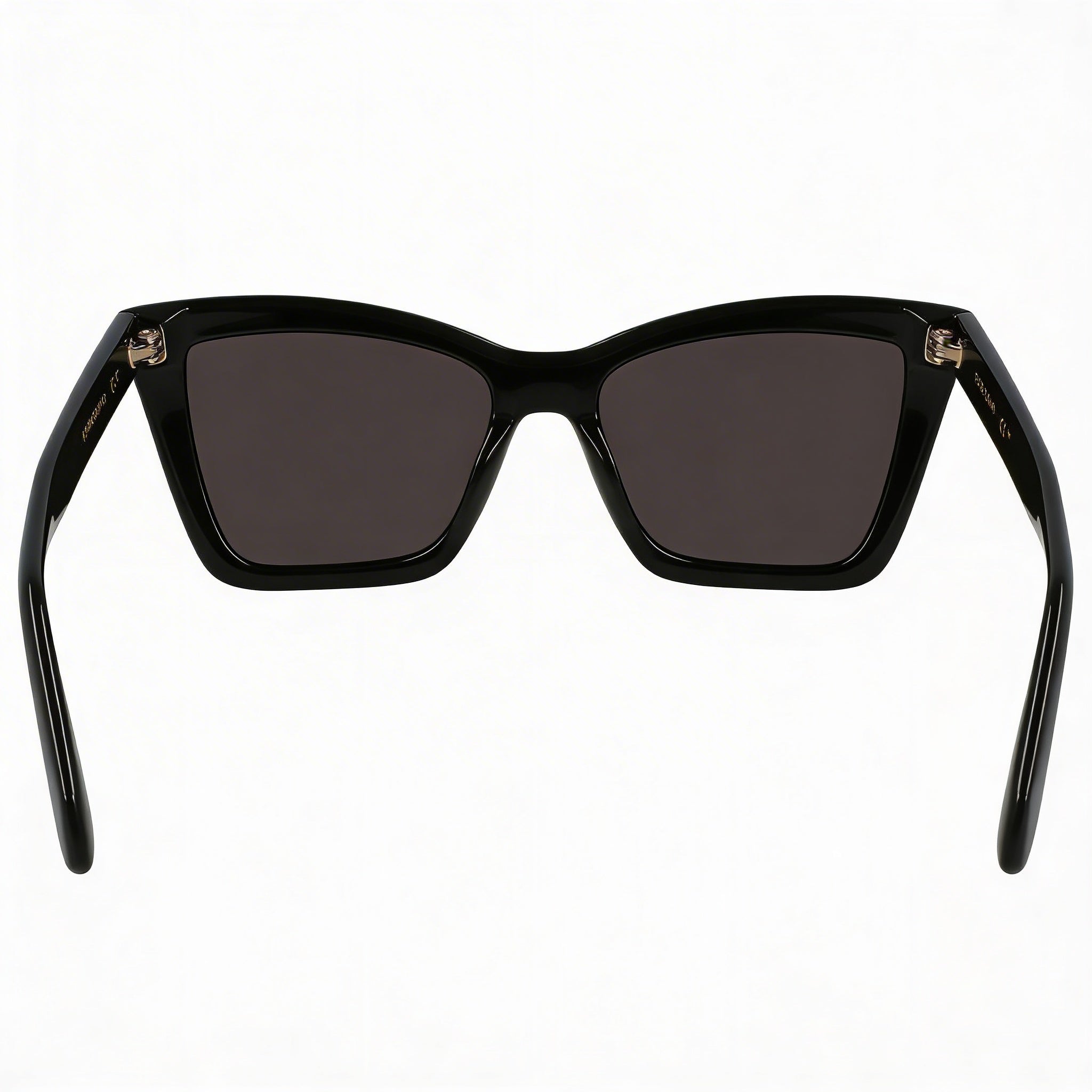 Ferragamo Sf2039se Women's Black Acetate Frame Solid Grey Plastic Lens Eyeglasses 53-17-145, Photo 4