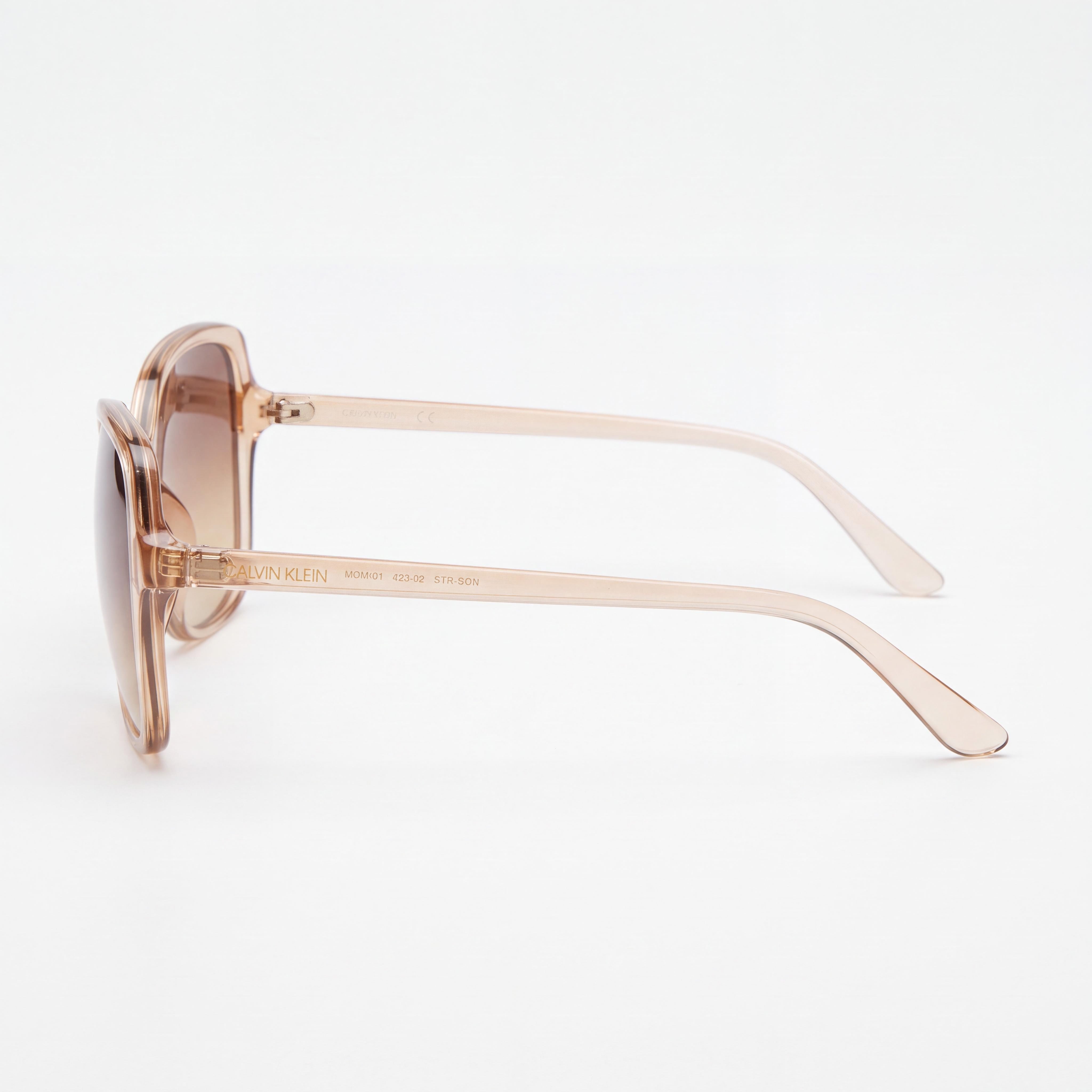 Calvin Klein Beach Pack Collection Ck19561s Unisex Crystal Beige Gradient Brown Recycled Plastic UV Protection Sunglasses 53mm, Photo 3