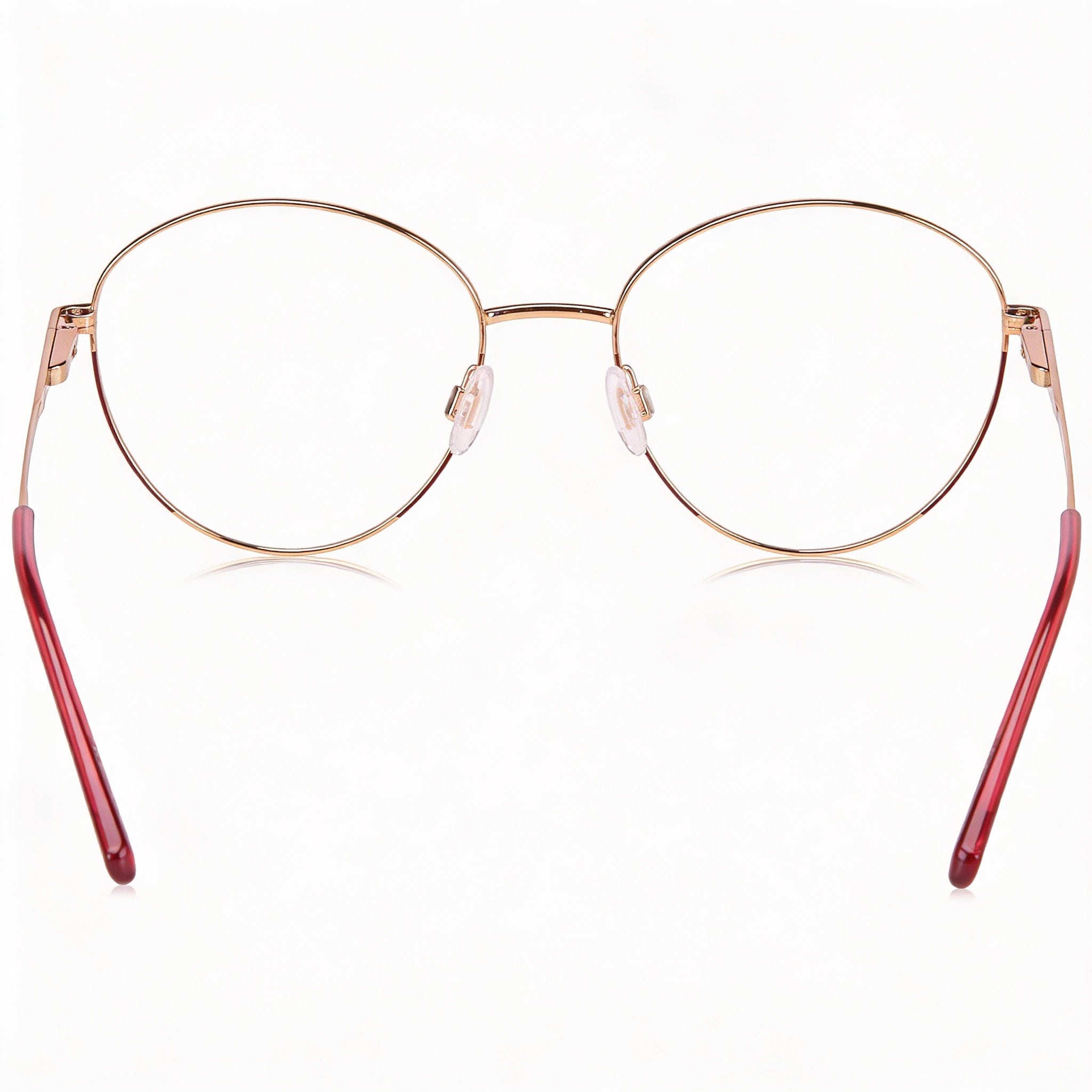 M Missoni Color Line Women's Cateye Optical Frames in Burgundy Copper Gold Alloy Steel, 53-18-140, Photo 3