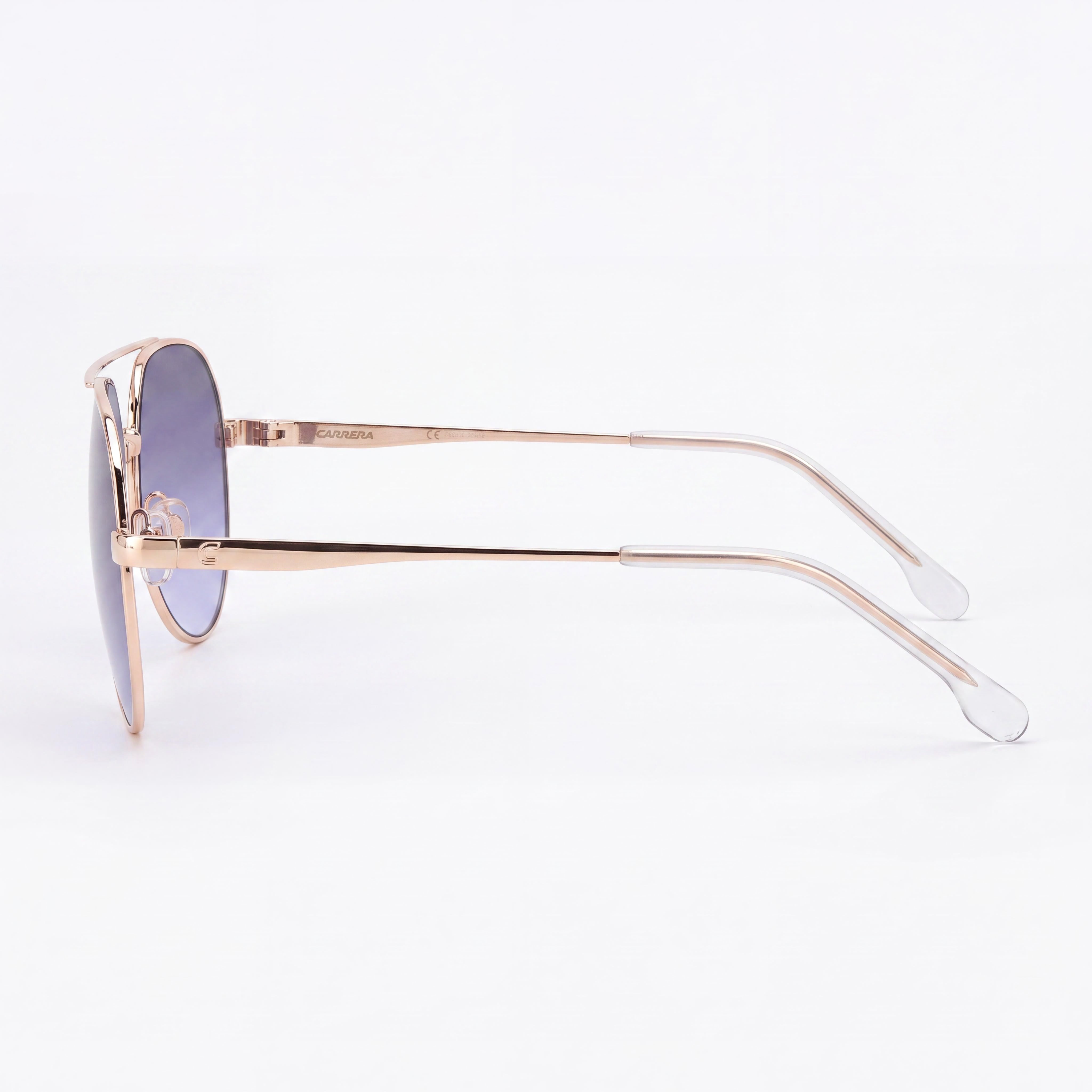 Carrera Casual Gafas de Sol para Mujer, Dorado, Azul, Gris, Celeste, Acero Inoxidable, Azul Sombreado, Protección UV No Polarizada 63mm, Photo 2