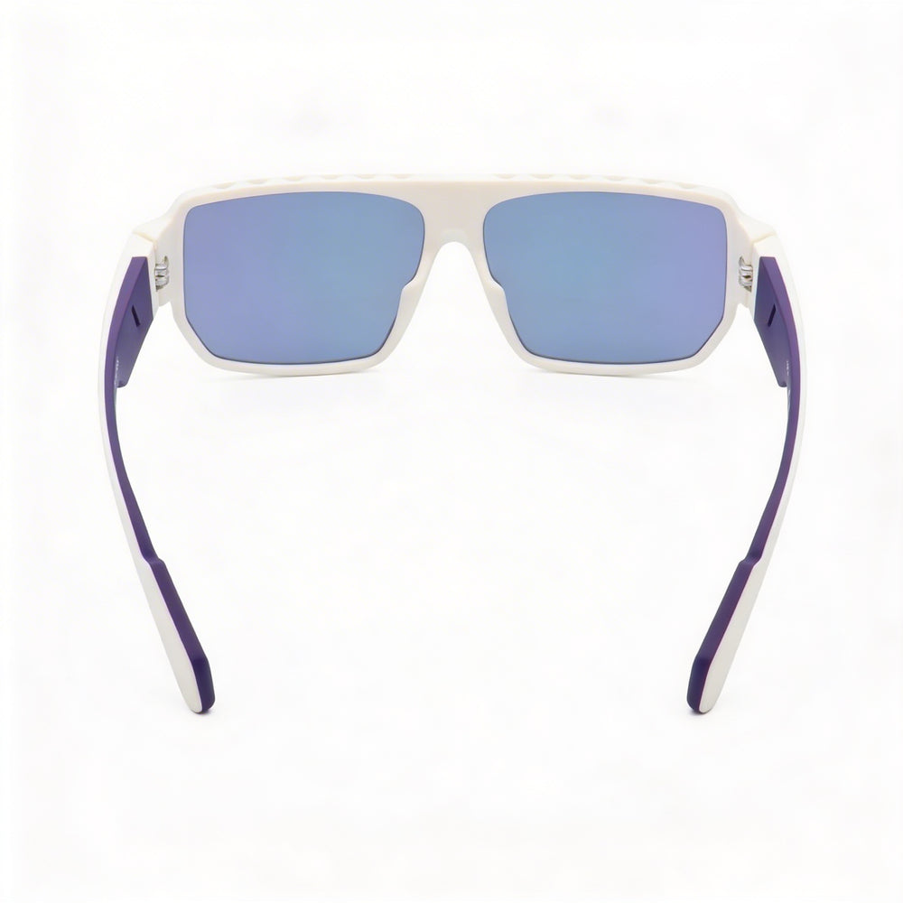Adidas Casual Men's Plastic Frame White Gradient or Mirror Violet Lenses UV Protection 61-13-140mm