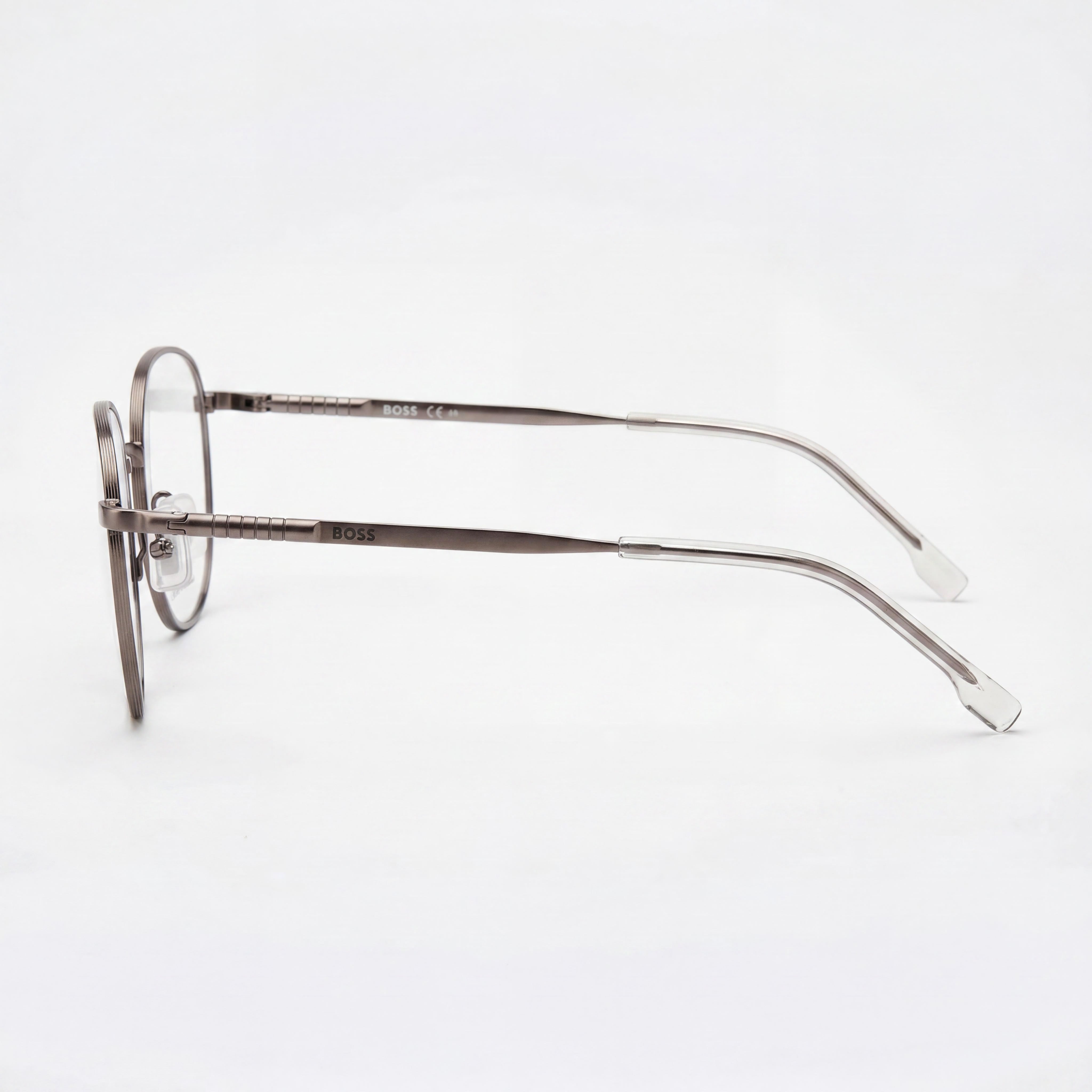 Hugo Boss Boss 1415 Men's Metal Frame Eyewear with Polycarbonate Lenses, Matte Dark Ruthenium, 55mm, Photo 2