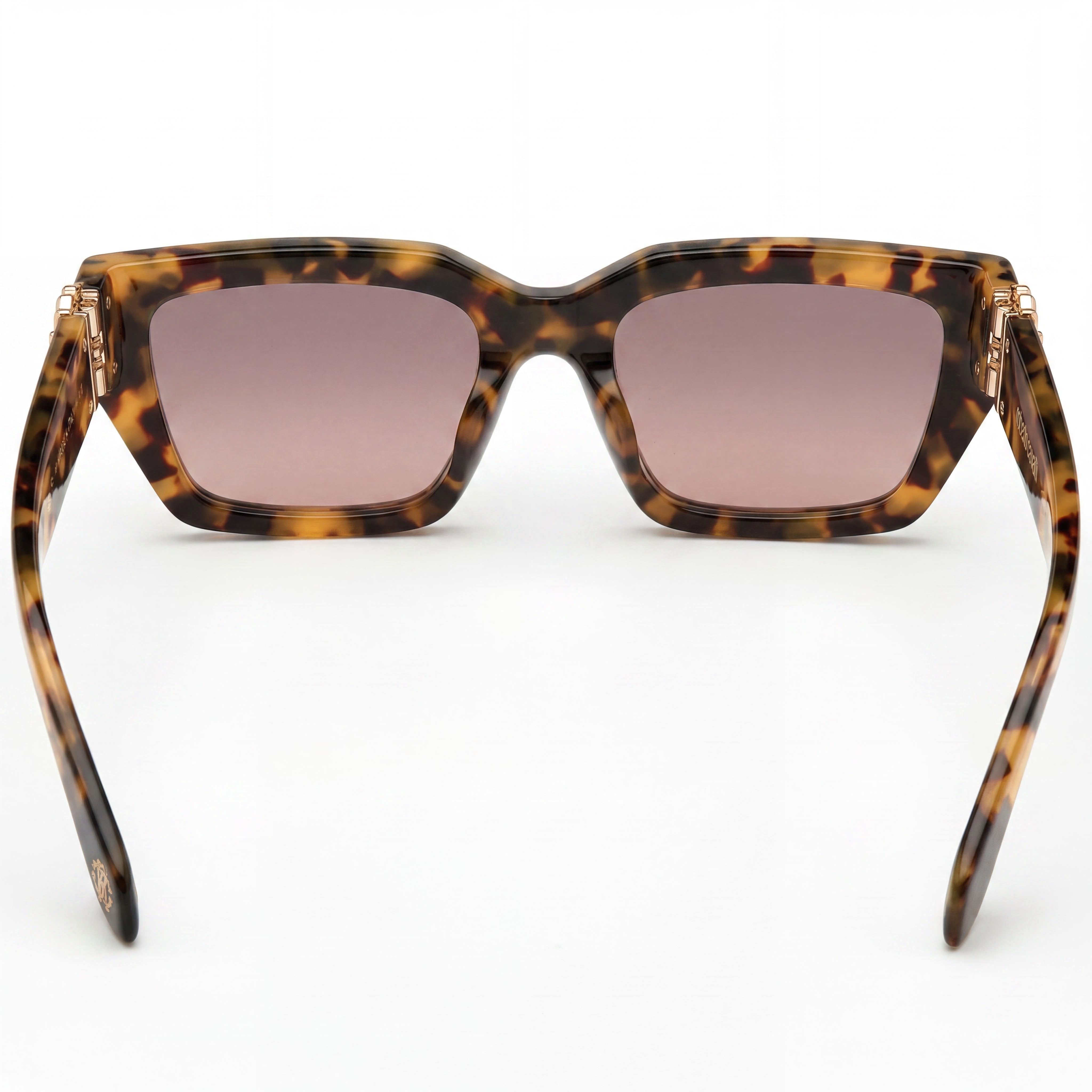Gafas de sol Just Cavalli Modern de acetato no polarizadas para mujer con montura brillante Habana Vintage 55 mm, Photo 4