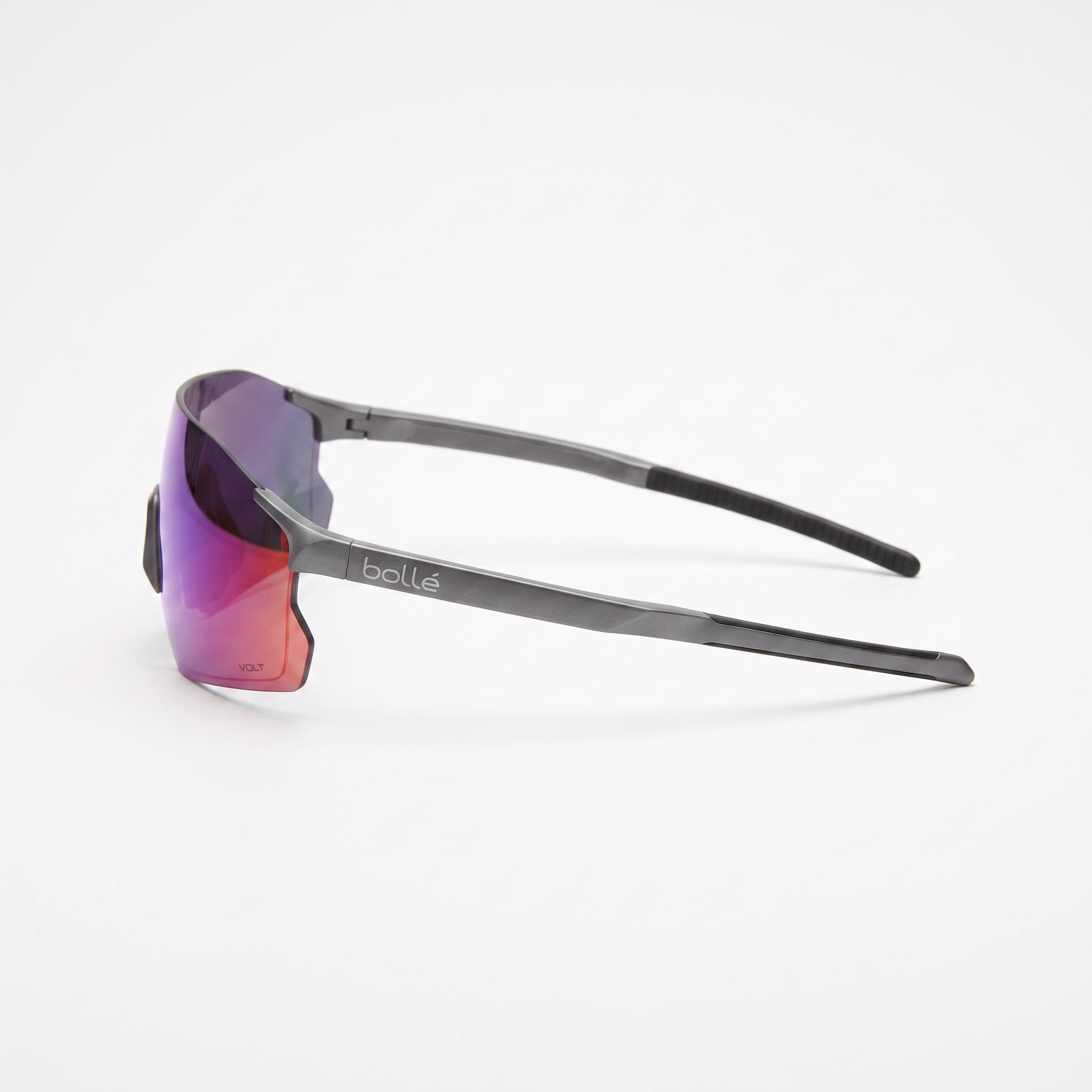GAFAS DE SOL BOLLE Unisex de Policarbonato de Alto Contraste, Lente Espejo Ultravioleta Volt, Montura Gris Titanio Mate, 52 mm, Photo 3