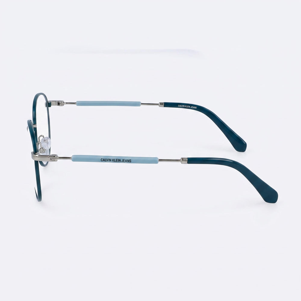 Calvin Klein Jeans CKJ19107 Women's Casual Style Teal Metal Frame Optical Eyeglasses Size 52/19/140