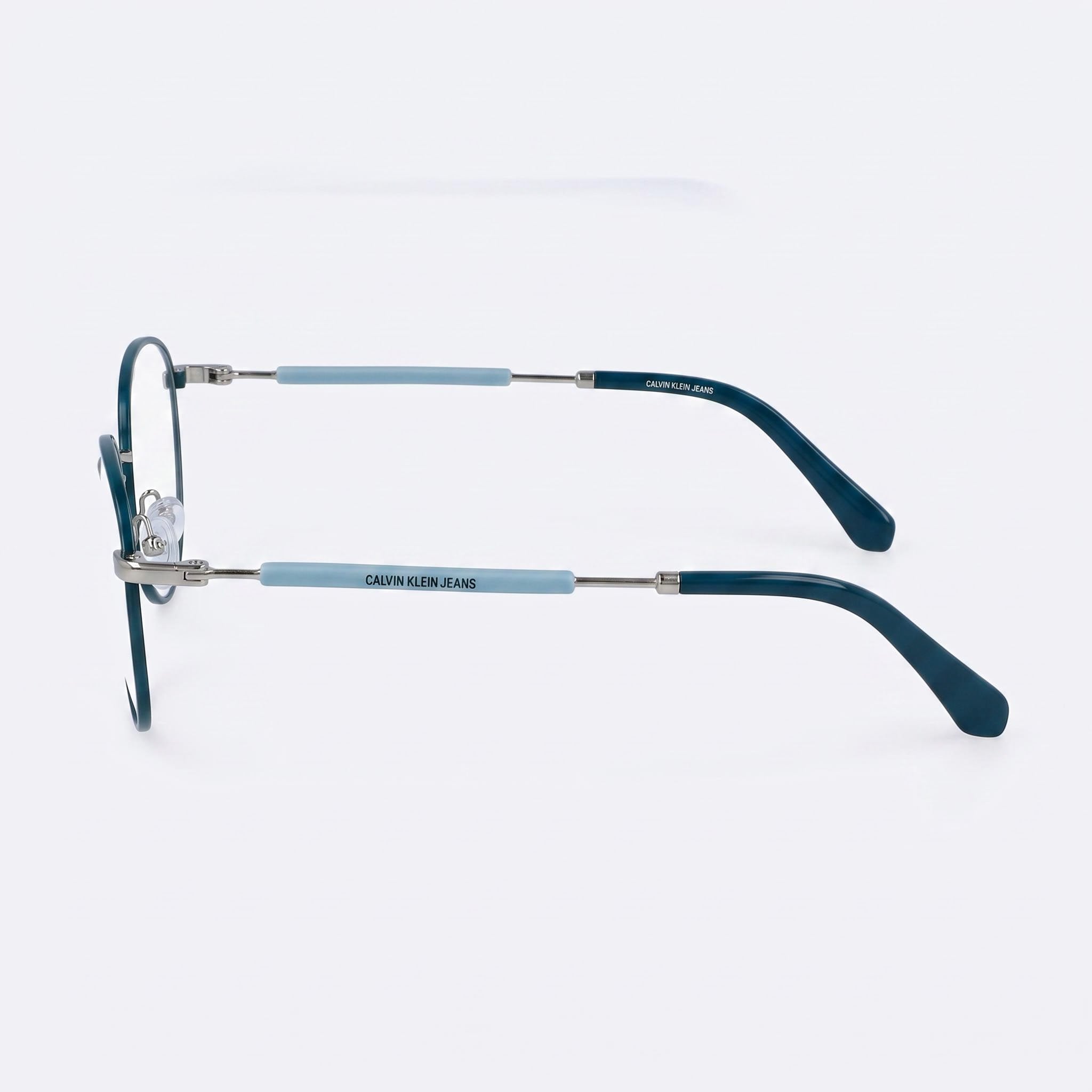 Calvin Klein Jeans CKJ19107 Women's Casual Style Teal Metal Frame Optical Eyeglasses Size 52/19/140, Photo 2