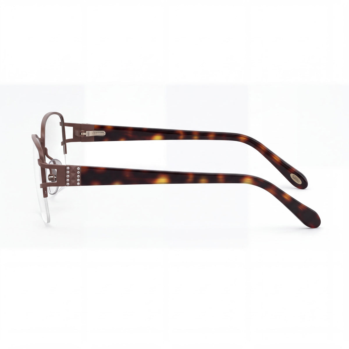 Montura óptica para hombre Emozioni 4388 en color marrón con lentes de demostración transparentes, lista para graduar 53-17-135, Photo 2