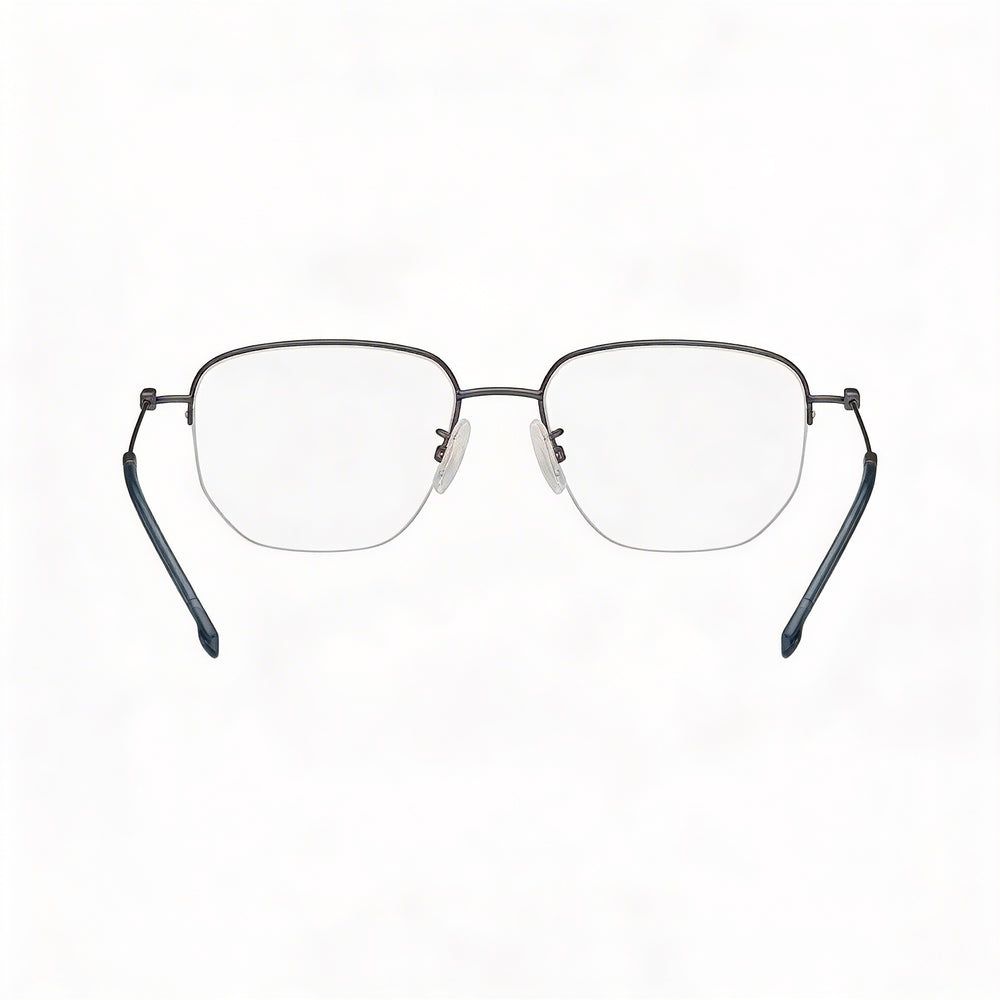 Hugo Boss Modern para hombre Gafas no polarizadas de aleación de acero, rutenio oscuro mate 54 mm