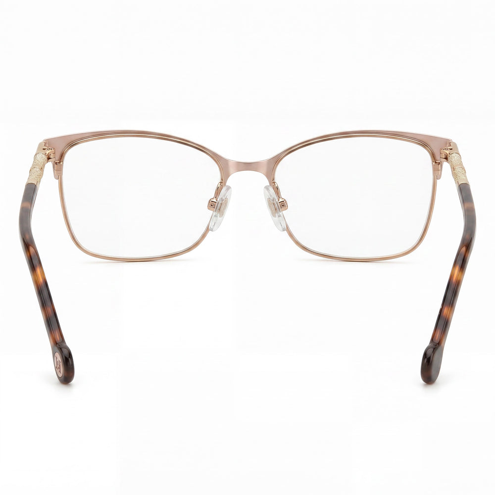 Gafas Clásicas Carolina Herrera para Mujer, con Montura Metálica Rosa Dorada y Lente de 54 mm de Ancho