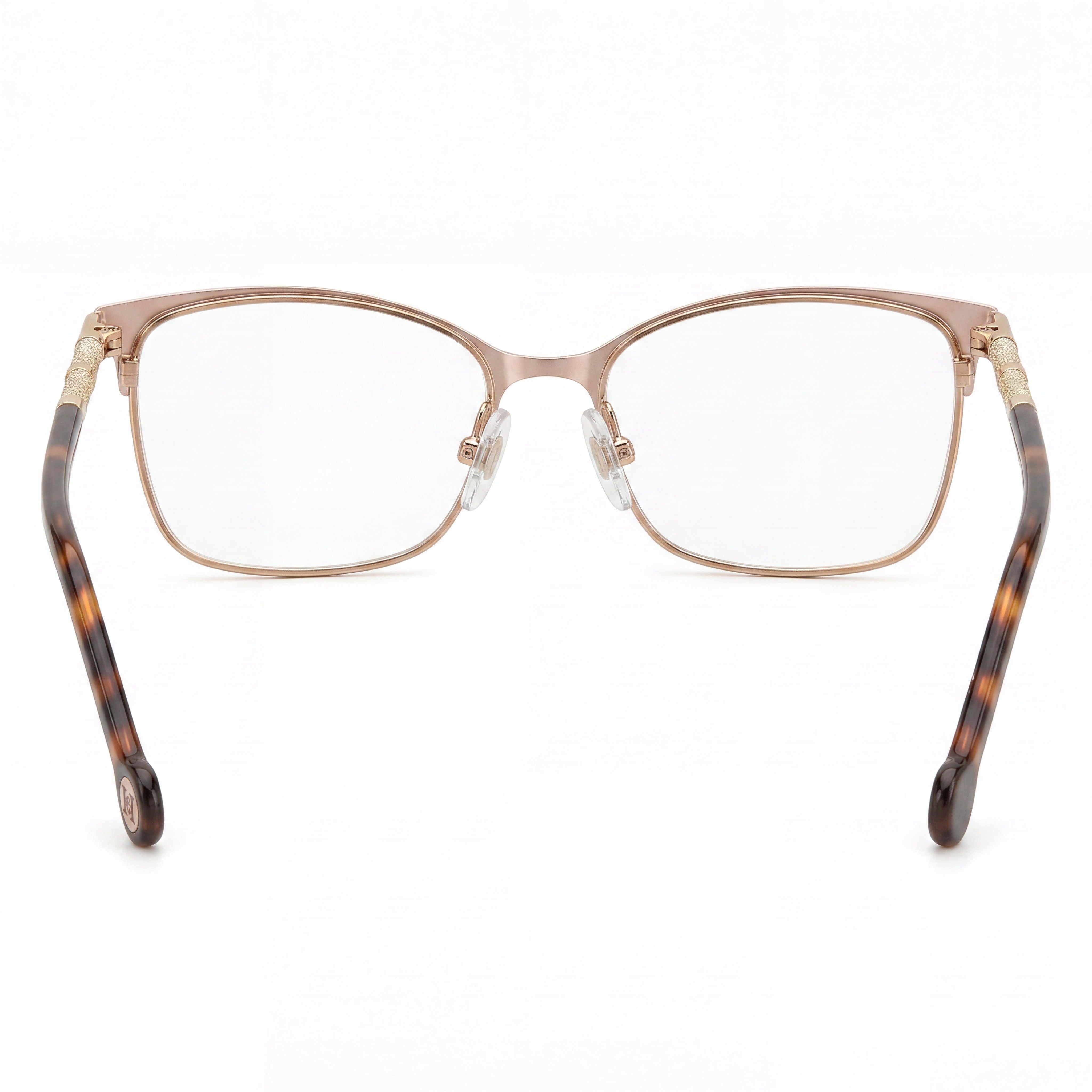 Carolina Herrera Classic Eyeglasses for Women, featuring Gold Pink Metal Frame and 54mm Lens Width, Photo 3