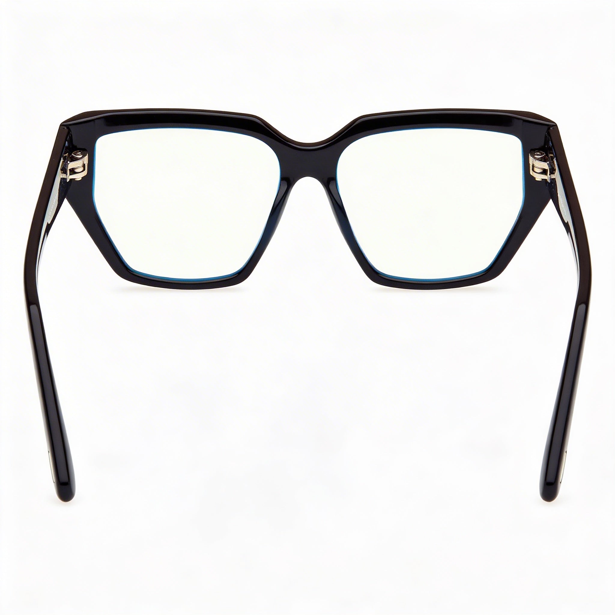 Tom Ford FT 5951-B BLUE BLOCK Unisex Acetate Eyeglasses, Shiny Black Frame, Blue Filter Lenses, Photo 4