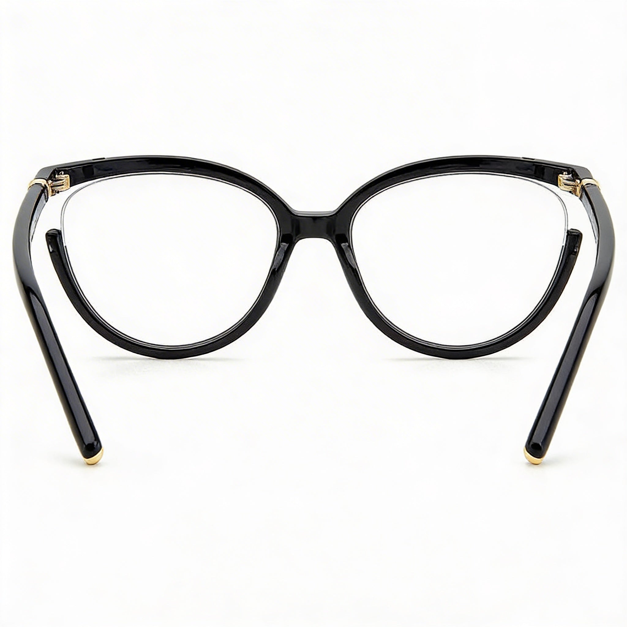 Gafas Carolina Herrera Casual para mujer con montura de poliamida negra transparente y lentes negras 55-18-140 mm, Photo 4