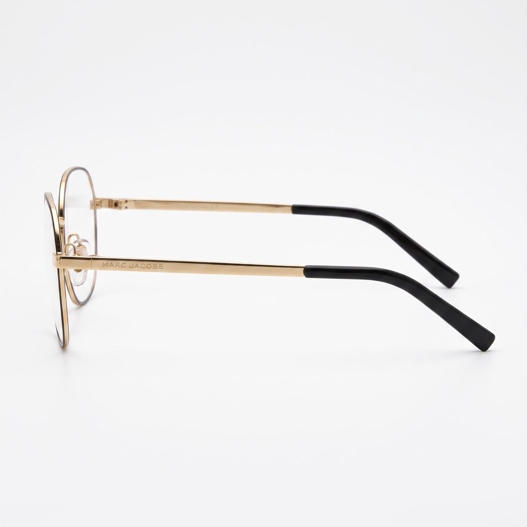 Marc Jacobs Marc 476/G/N Women's Metal Eyeglasses Frame in Black Gold, 54mm Lens Width, 18mm Bridge, 140mm Temple Length, Photo 3