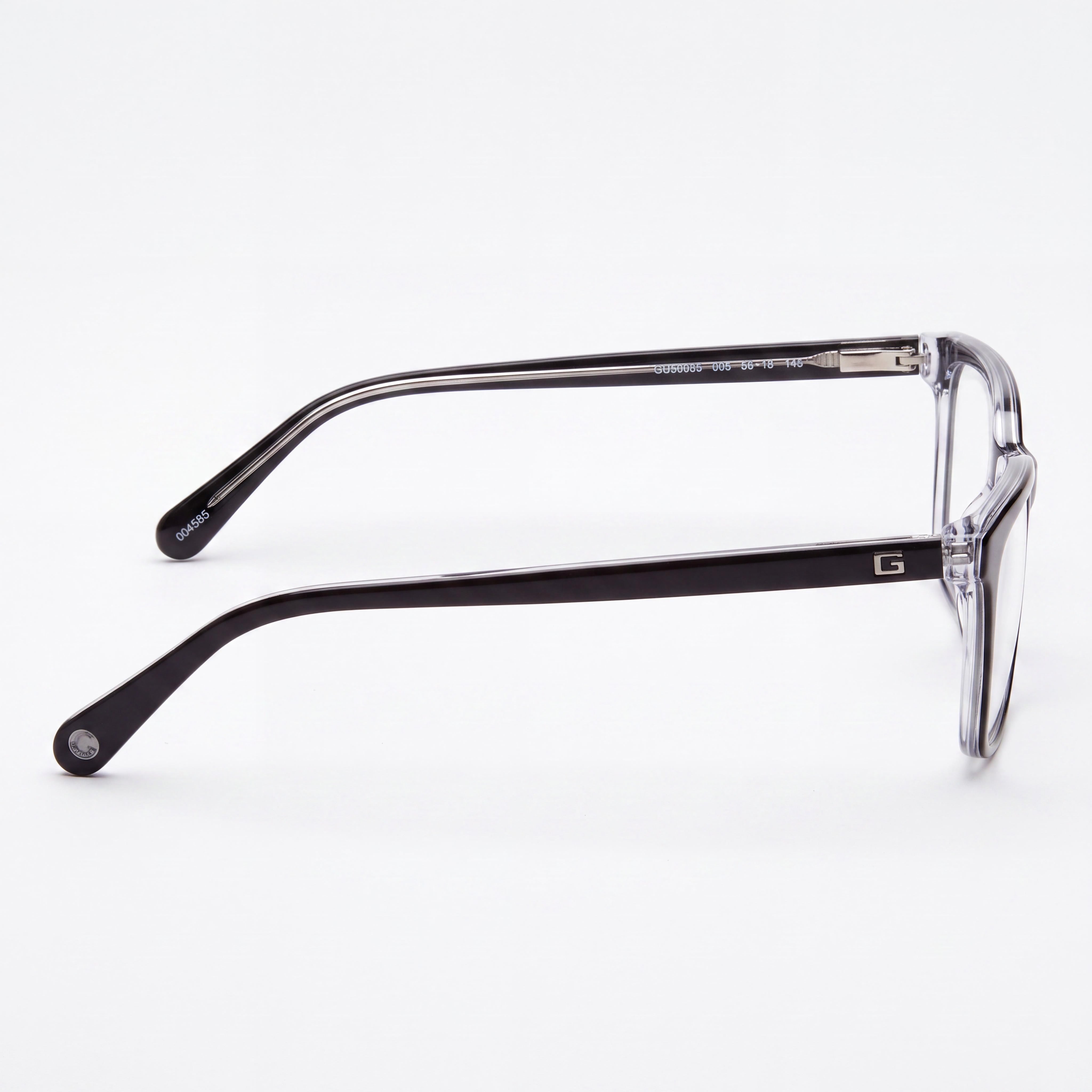 Gafas de sol GUESS Gu50063 negras, montura de plástico monocolor para hombre, lentes transparentes de policarbonato de 56-18-145mm, Photo 2