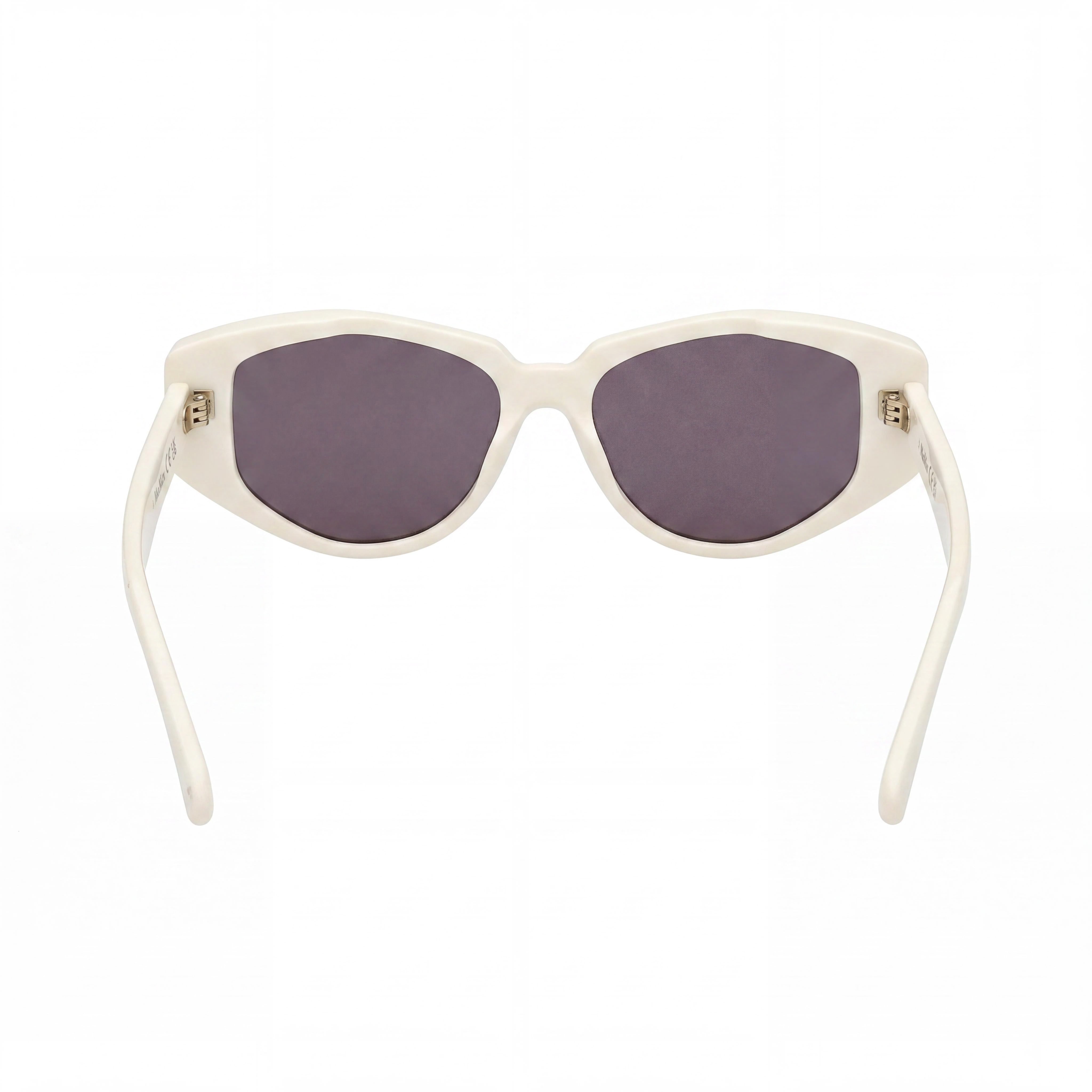 MaxMara Casual Women's Sunglasses featuring Brilliant White Acetate Frame and Smoke Lenses 52-14-140mm, Photo 3