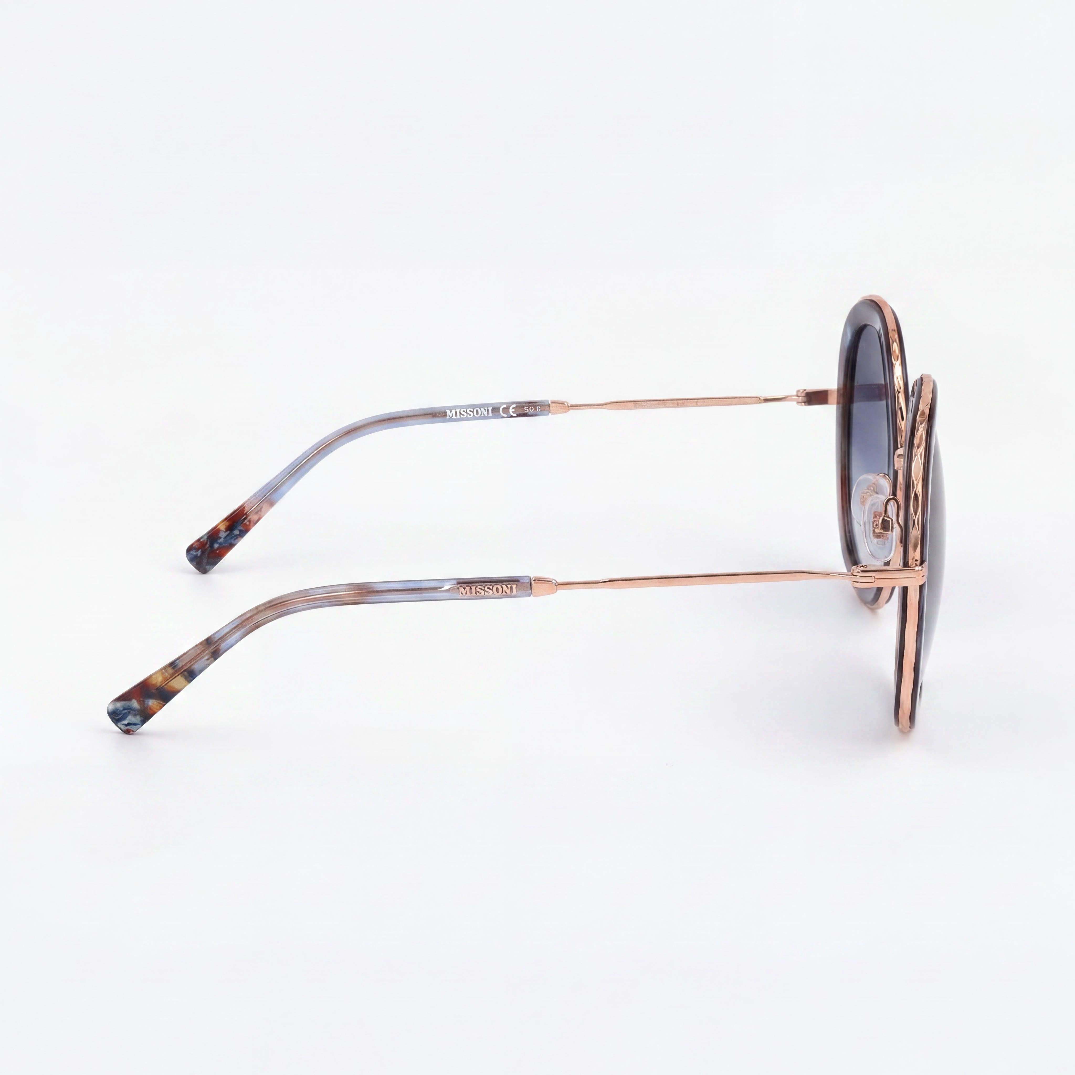 M Missoni Mis 0034/s Gafas de sol casuales para mujer Azuhvna rosadas de acero inoxidable no polarizadas de 53 mm, Photo 3