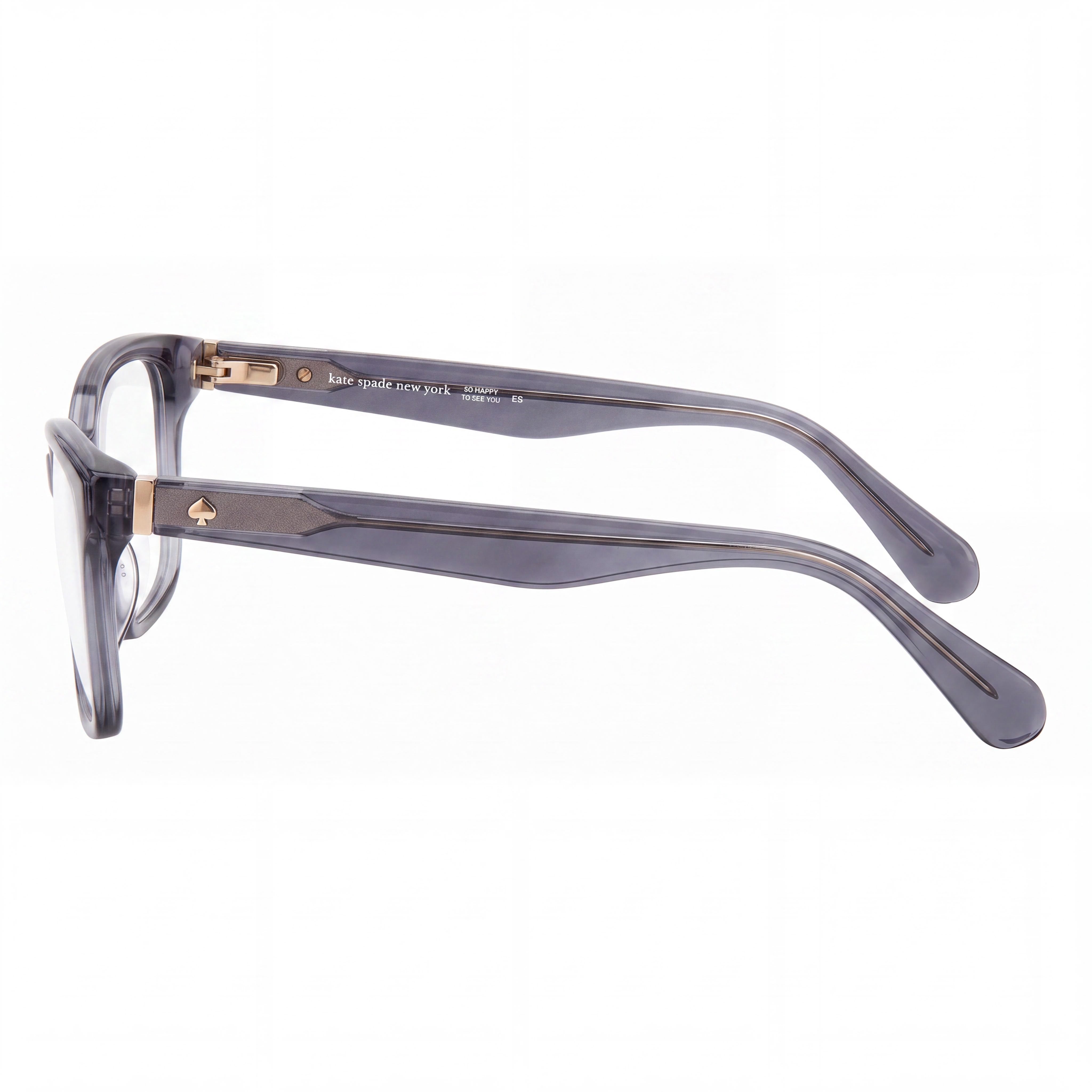 kate spade new york JERI Women's Acetate Square Full Rim Transparent Grey Frame 52mm Eyeglasses, Photo 2
