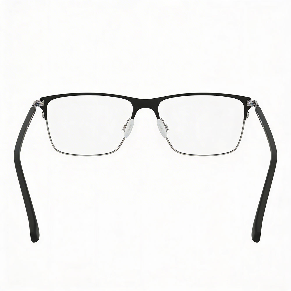 Calvin Klein Casual Men's Metal Eyeglasses Frame with Satin Black Finish, 54mm Lens Width, 16mm Bridge