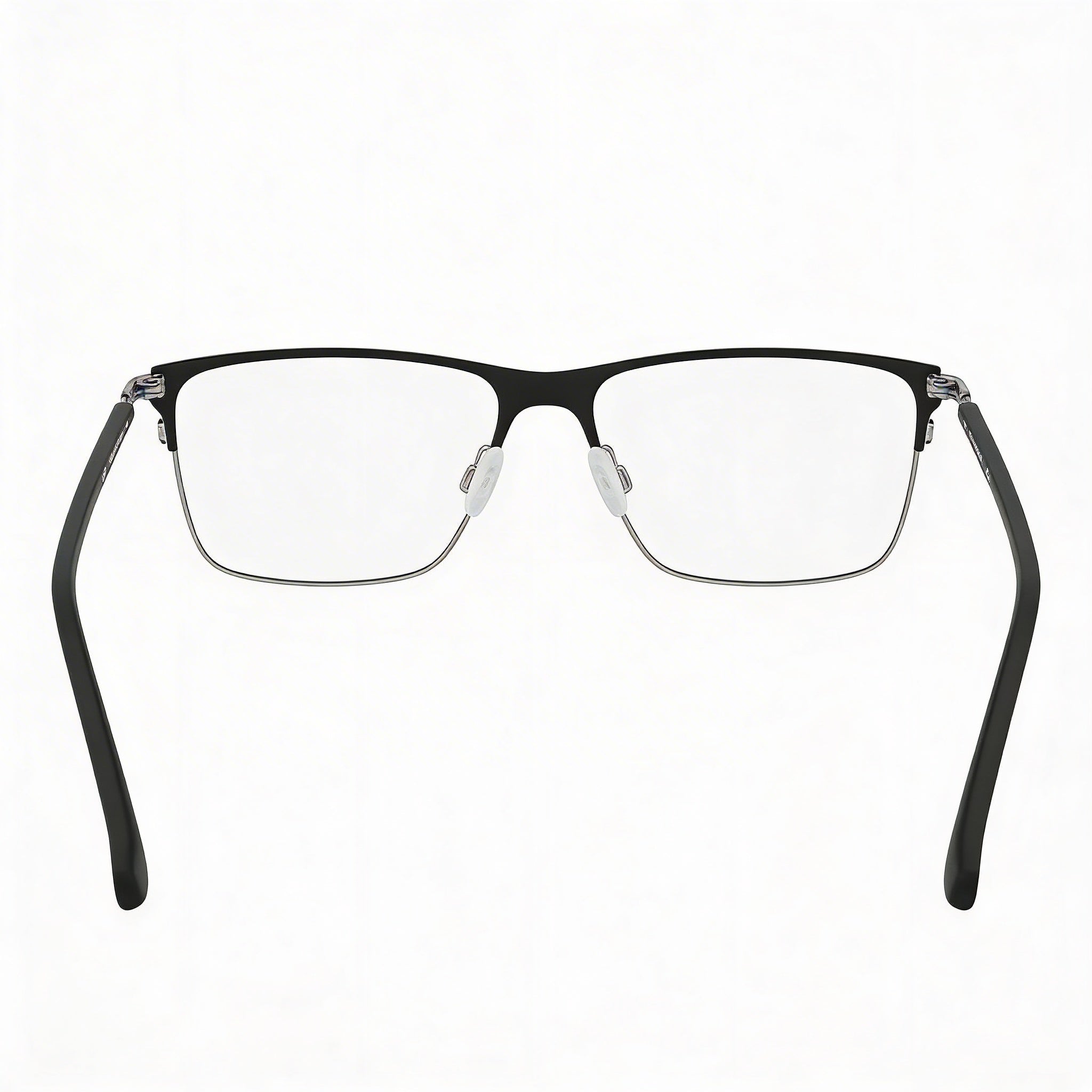 Montura de gafas metálica informal Calvin Klein para hombre con acabado negro satinado, 54 mm de ancho de lente, 16 mm de puente, Photo 3
