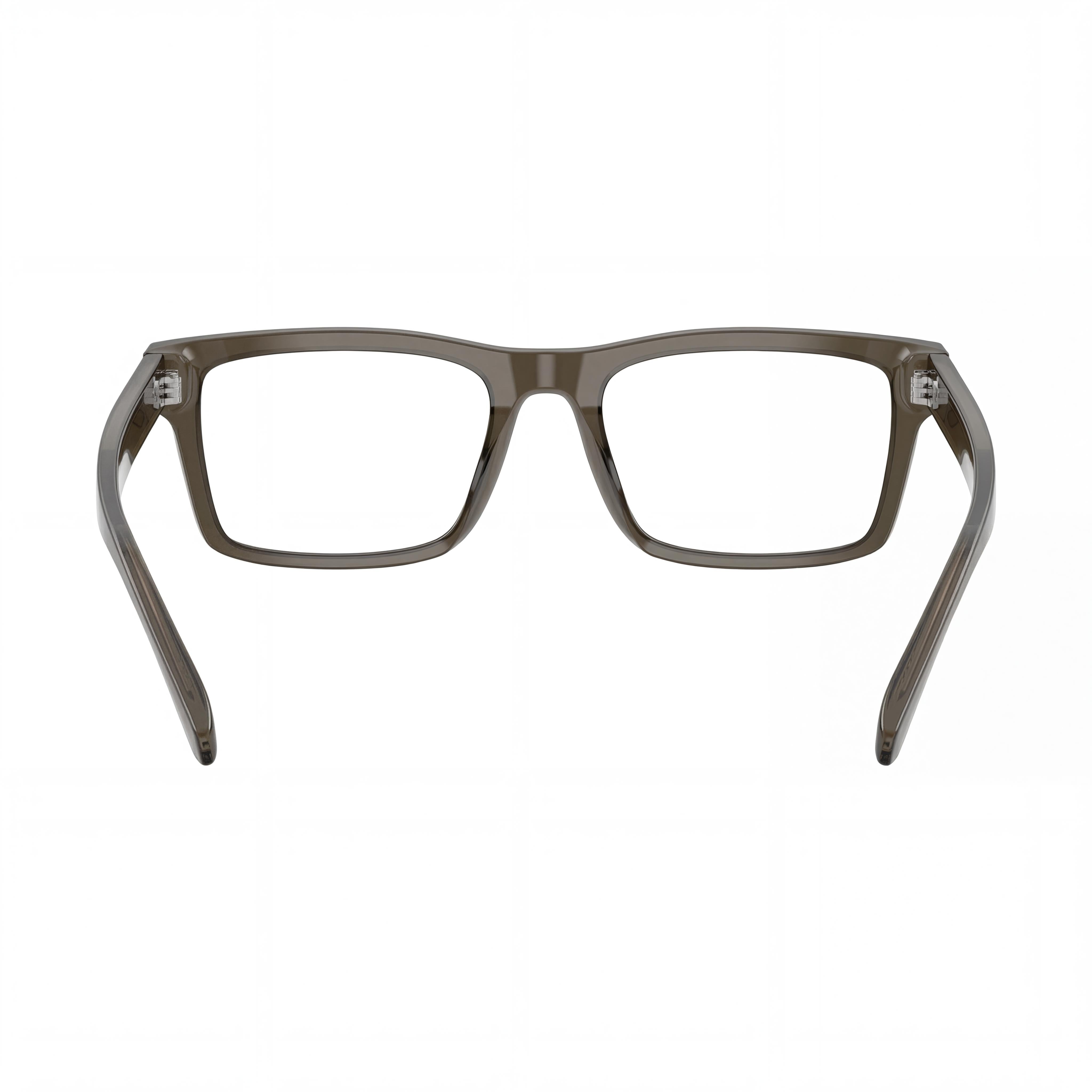Emporio Armani Ea3254 Men's Rectangular Plastic Eyeglasses Shiny Transparent Grey 54mm, Photo 4
