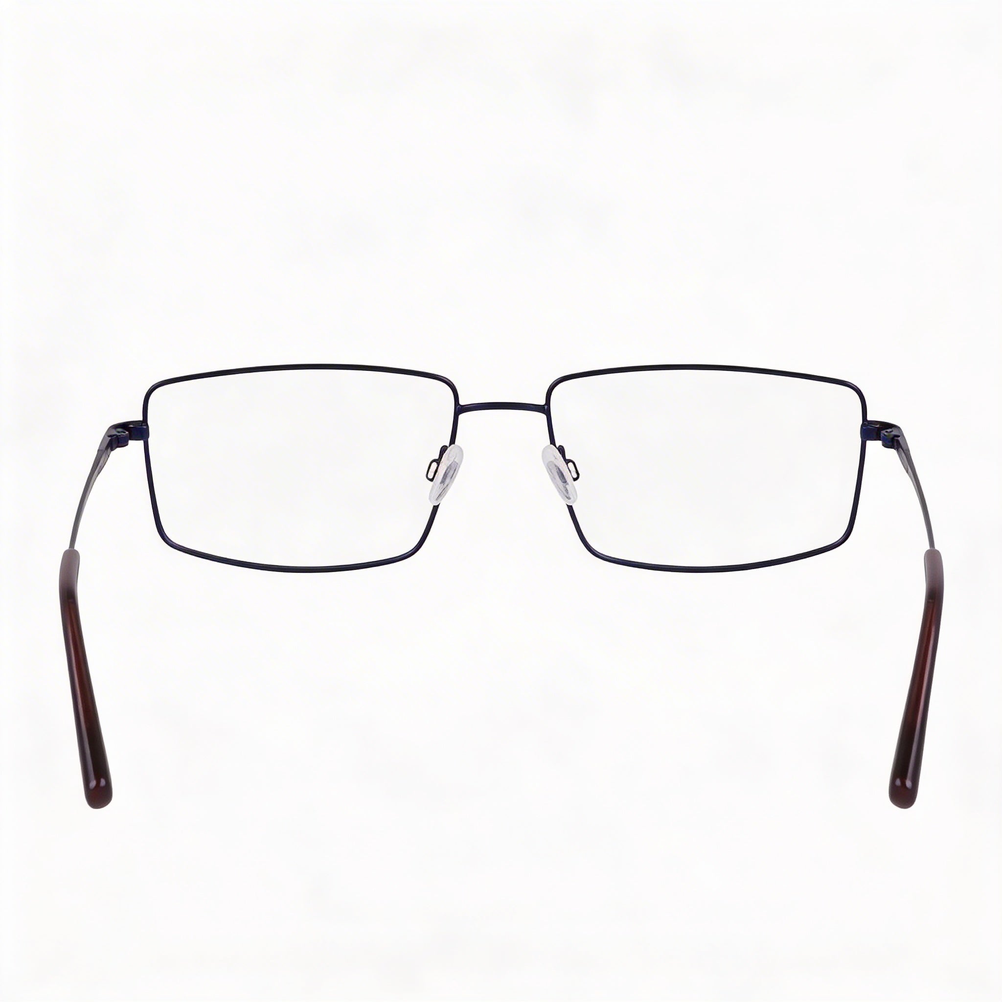 Flexon H6069 Men's Matte Navy Metal Frame Clear Polycarbonate Optical Eyeglasses 57mm, Photo 2