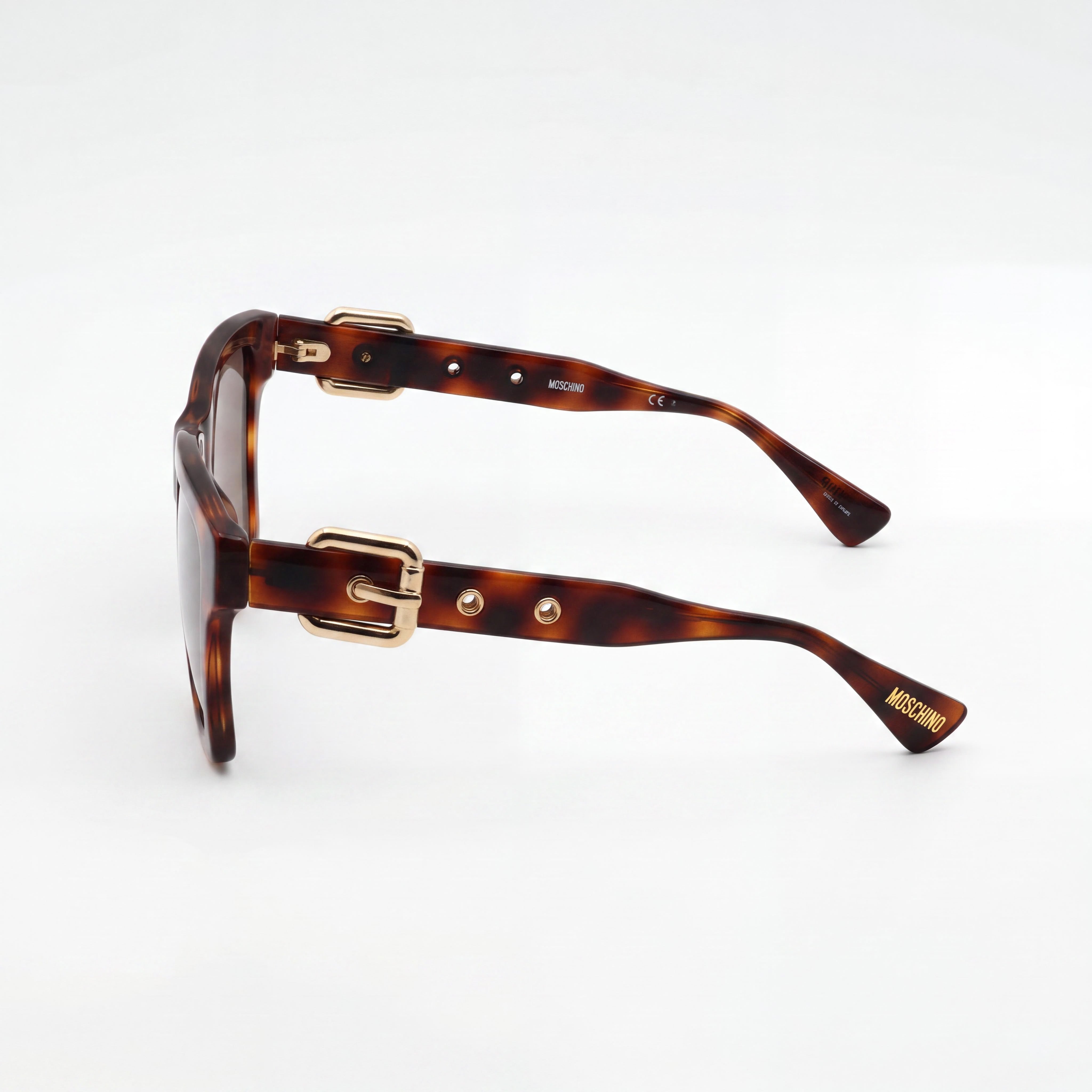 Moschino Vintage Women's Dark Havana Brown Frame Havana Brown Lens 100% UV Protection Non-Polarized Sunglasses 54mm, Photo 3